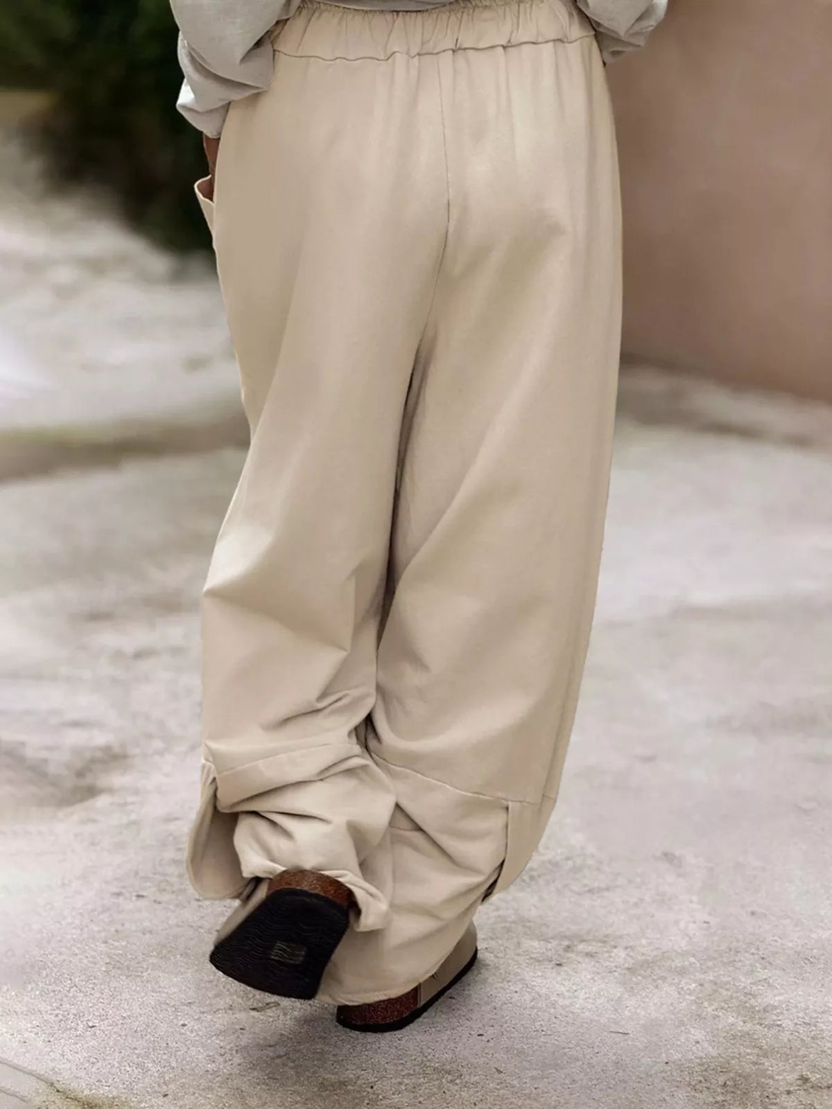 Relaxed Fit Pants in Cream