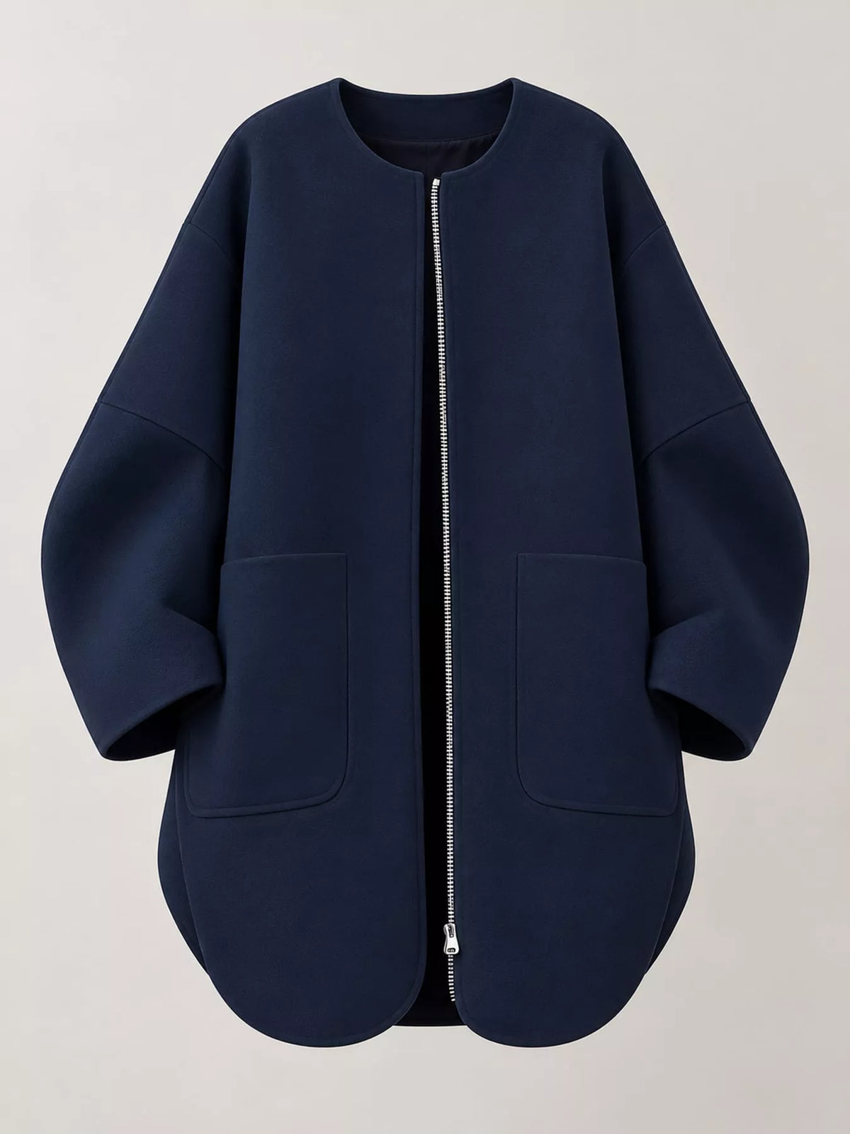 Minimalist Oversized Scuba-Style Coat