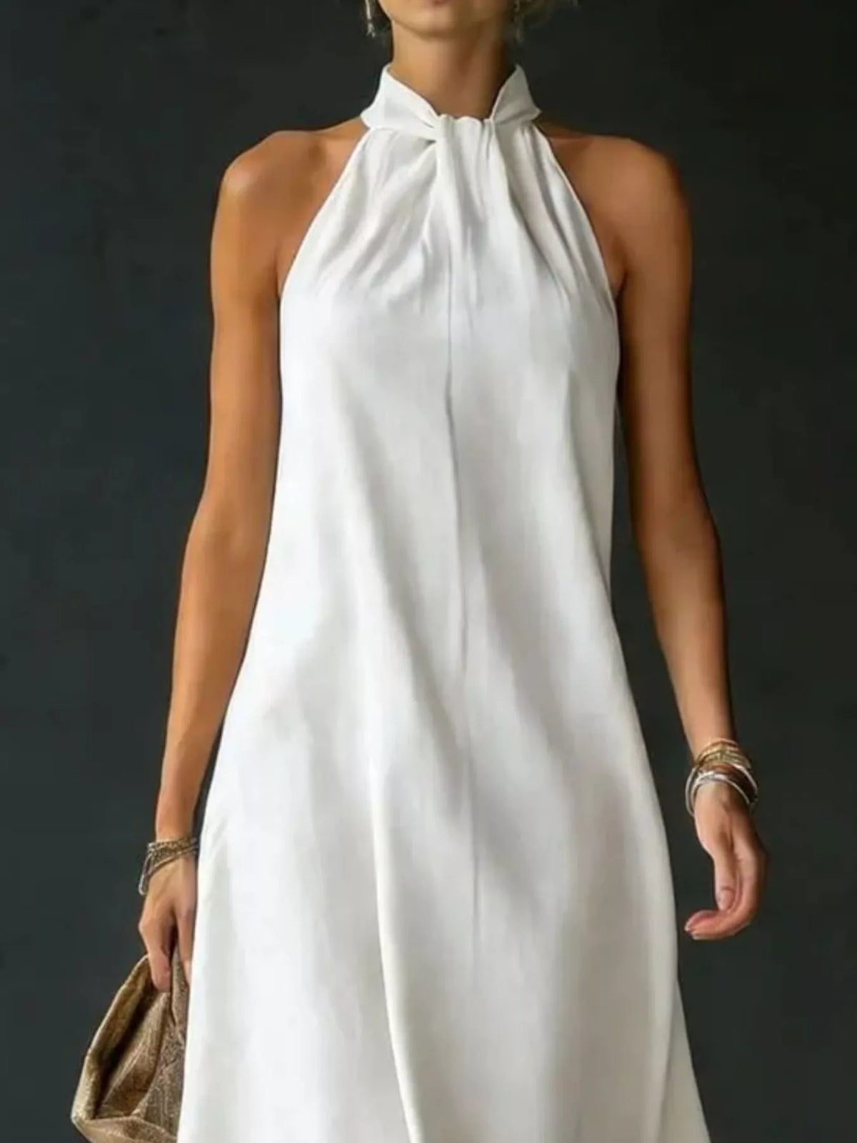Halter Neck Maxi Dress, Plus Size