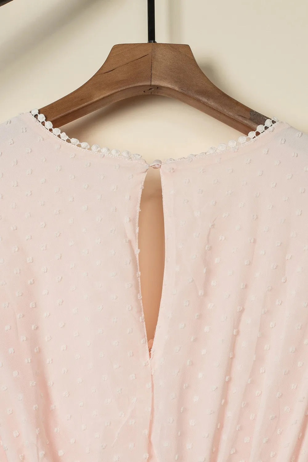 Polka Dot Ruffle Midi Dress in Watermelon Pink