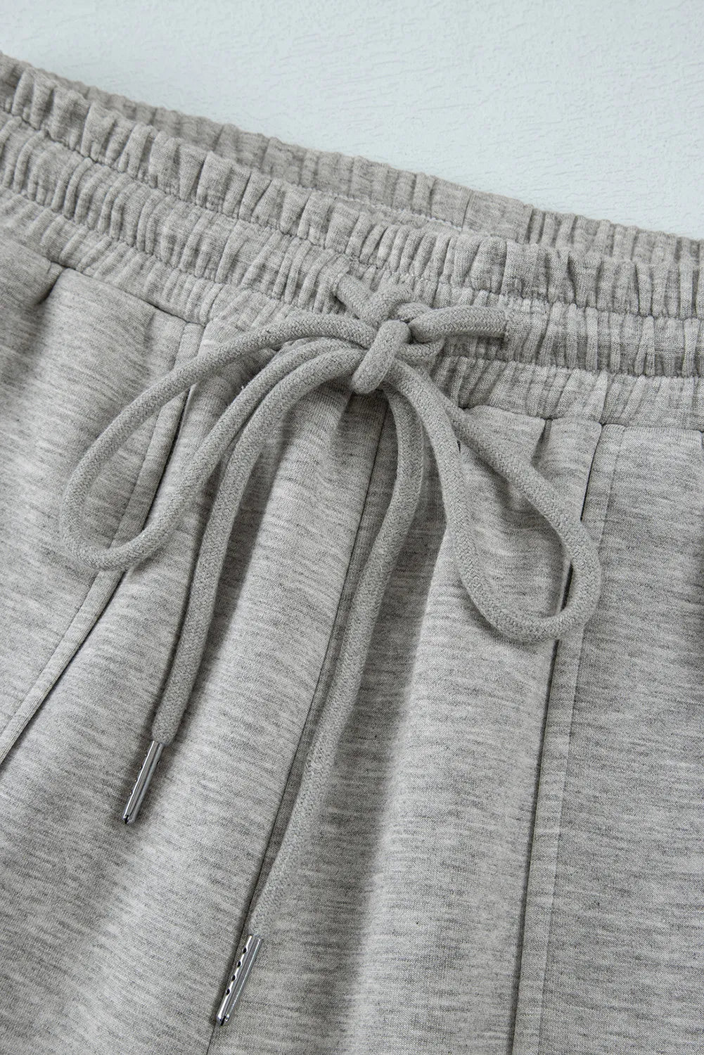 Drawstring Active Pants with Pockets in Gray