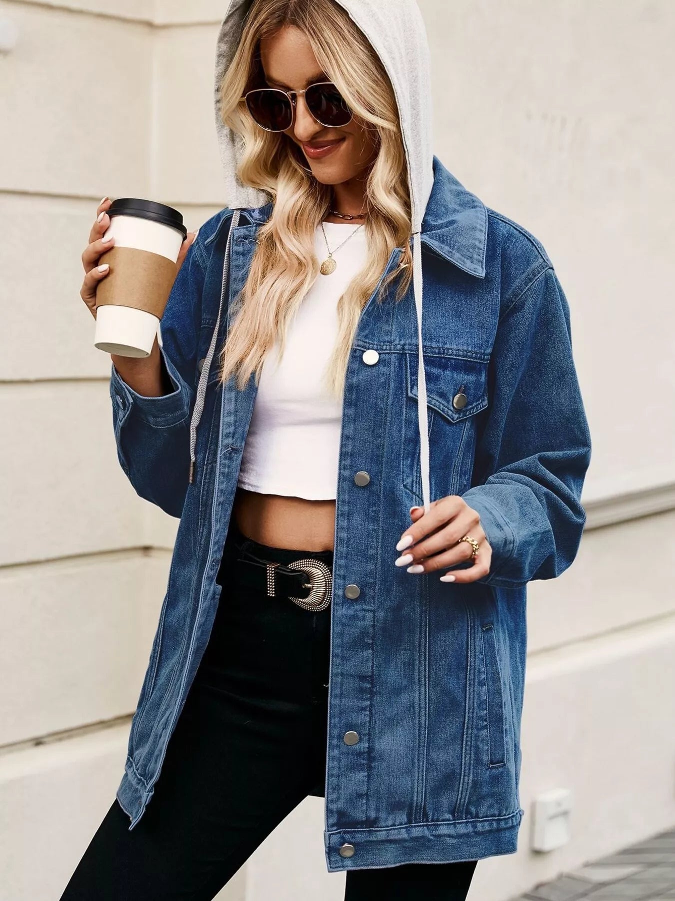 Oversized Washed Denim Jacket by Moni Wear