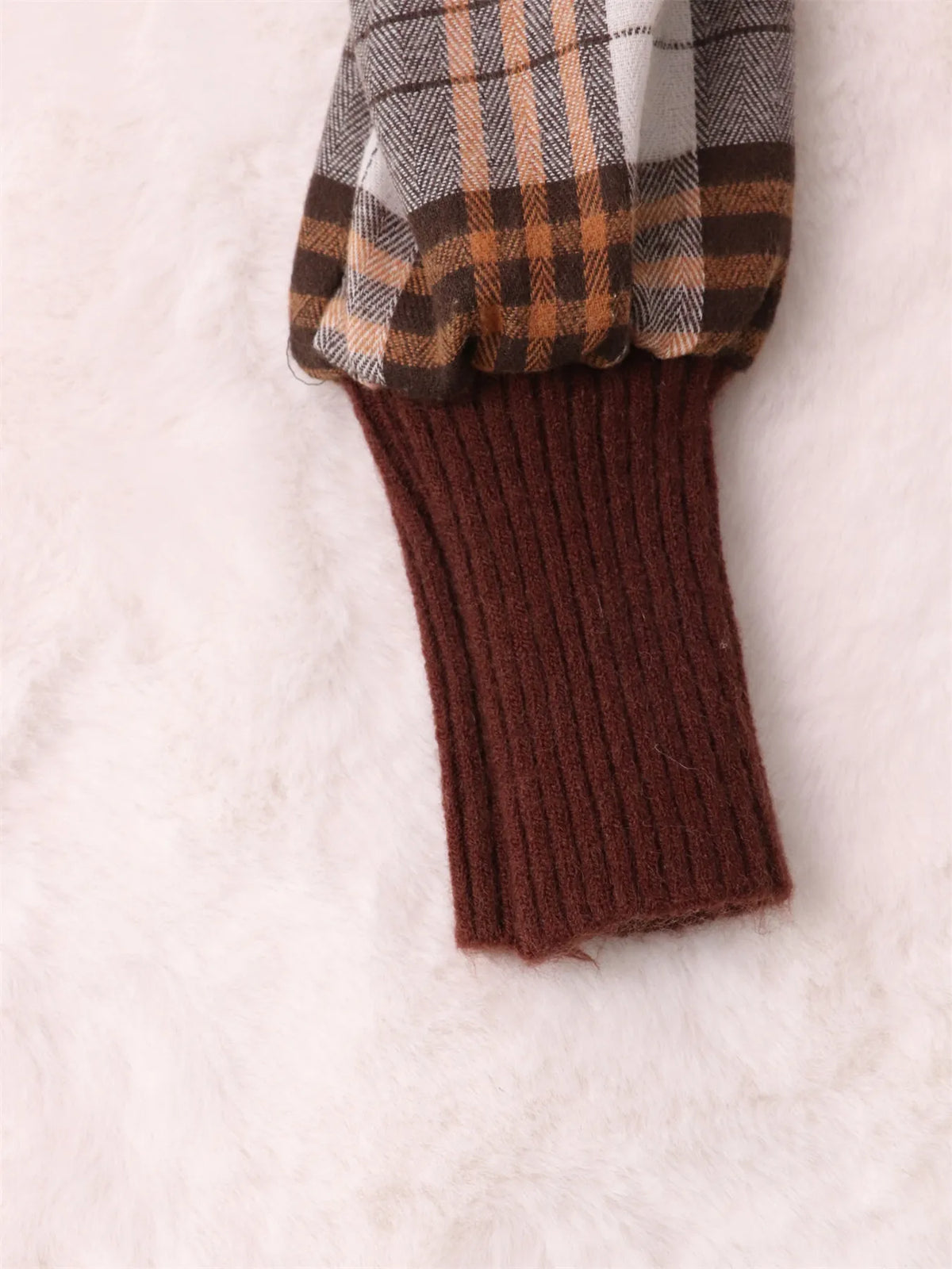 Plaid Long Sleeve Belted Sweater Dress