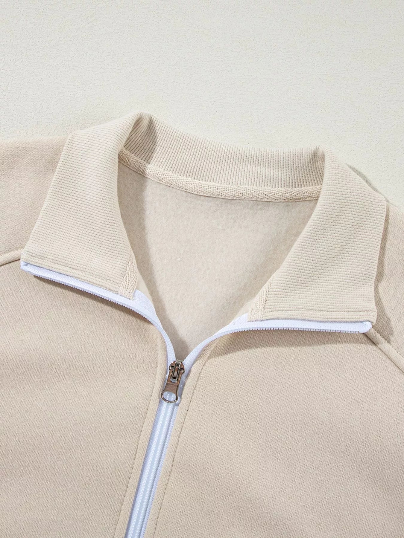 Drop Shoulder Zip-Up Jacket & Pants Set