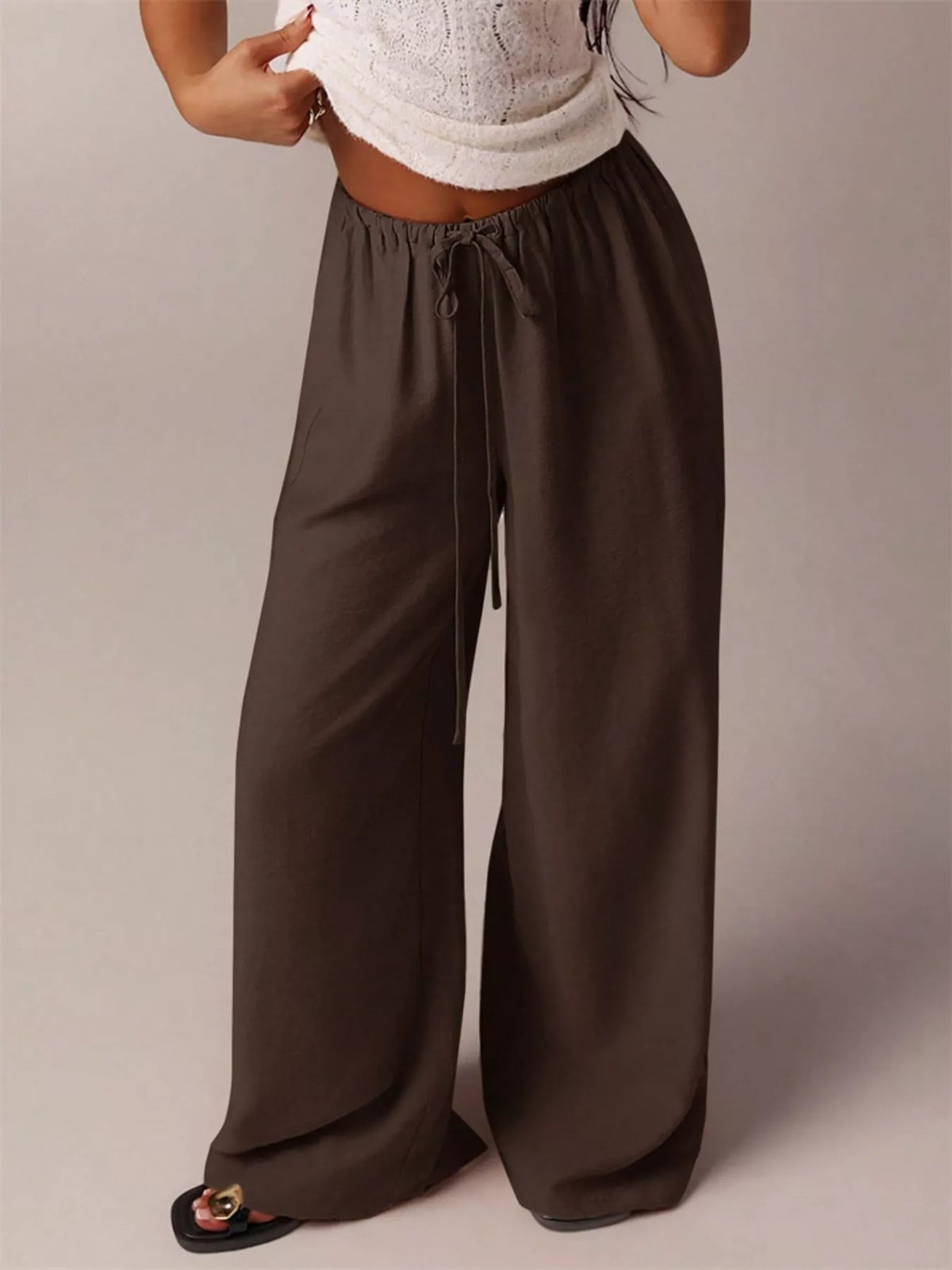 Essential Wide Leg Drawstring Pants