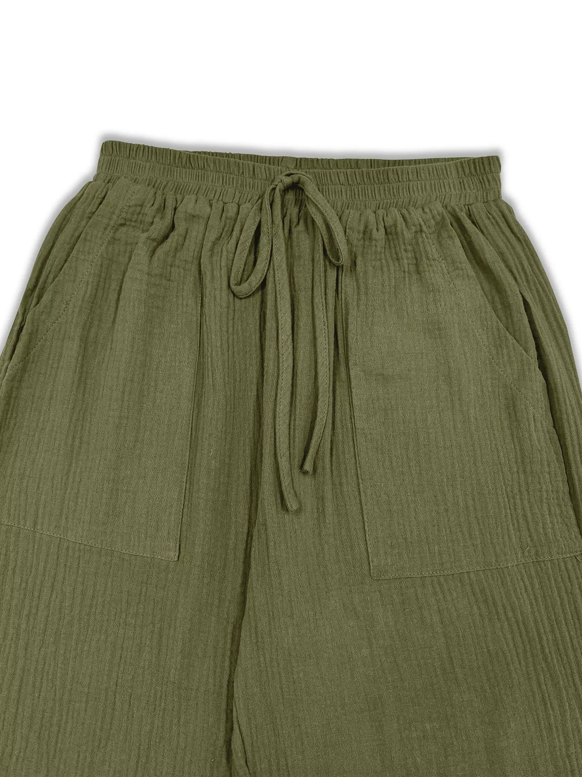 Loose-Fit Gauze Drawstring Pants