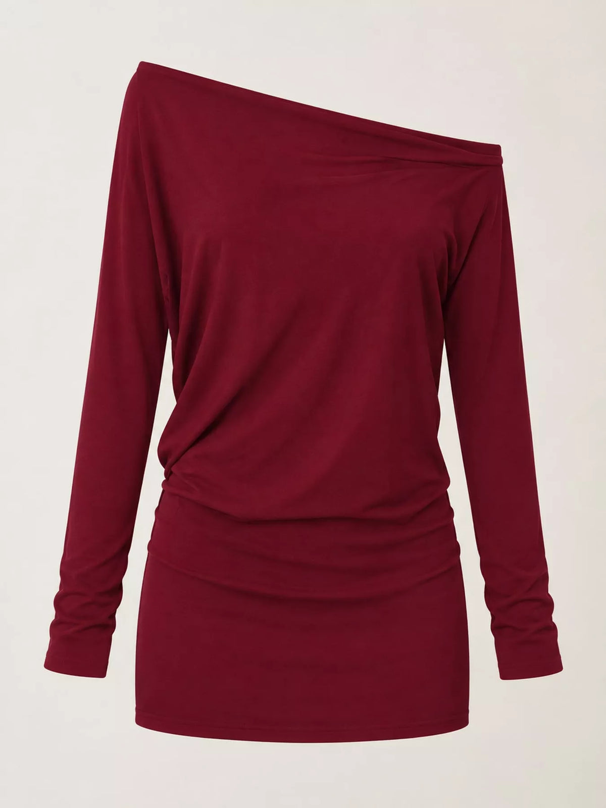 One Shoulder Knit Mini Dress