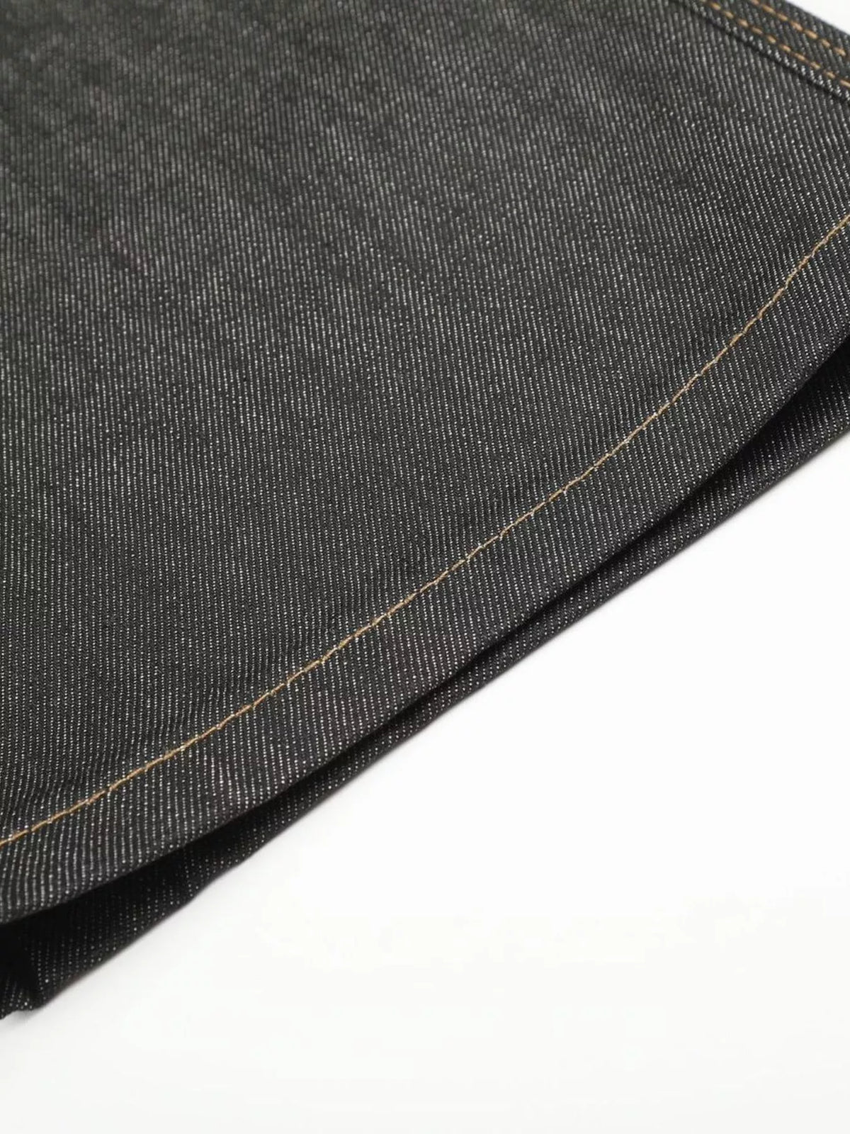 High-Waisted Washed Wide-Leg Jeans in Black by TrendMaster