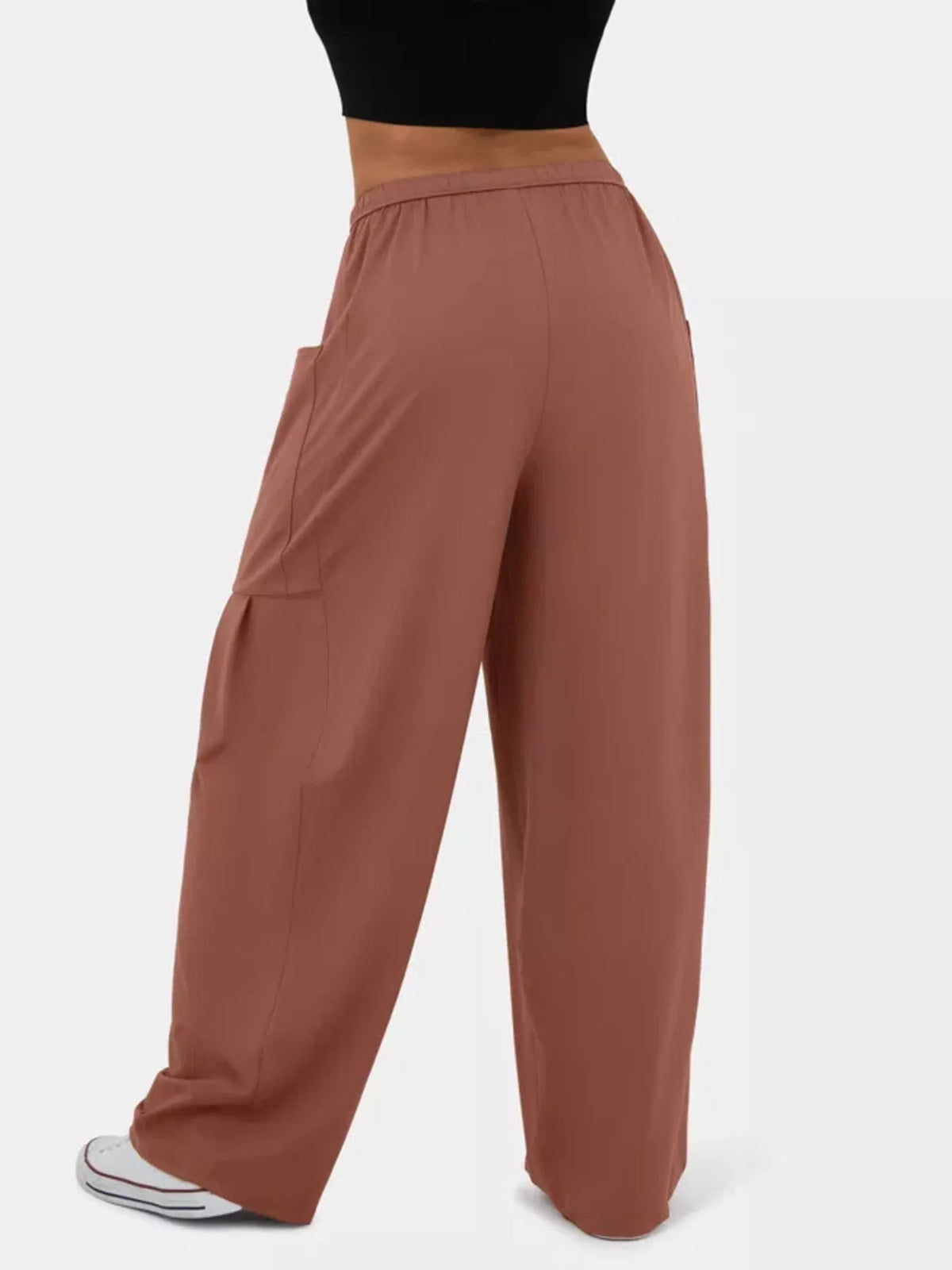 High-Waisted Adjustable Wide-Leg Pants