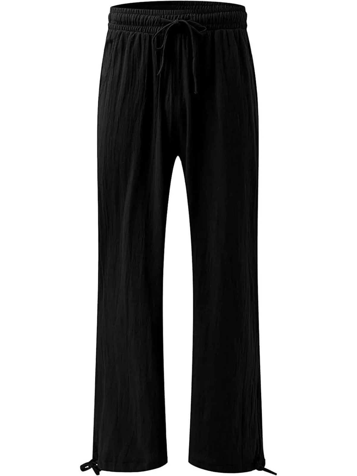 Drawstring Wide-Leg Plus Size Pants