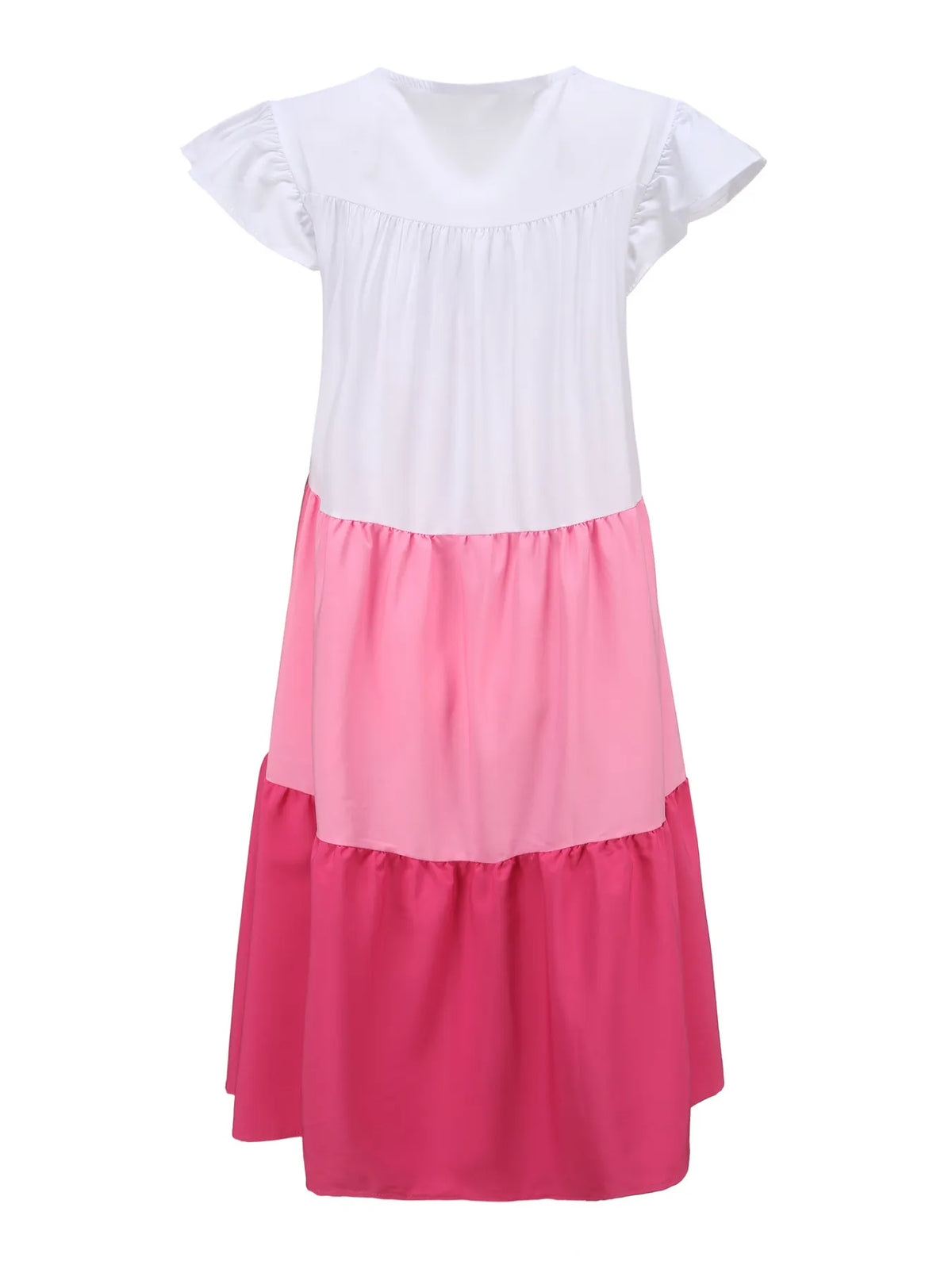 Color Block Tiered Ruffle Summer Dress by ArtisticExpression
