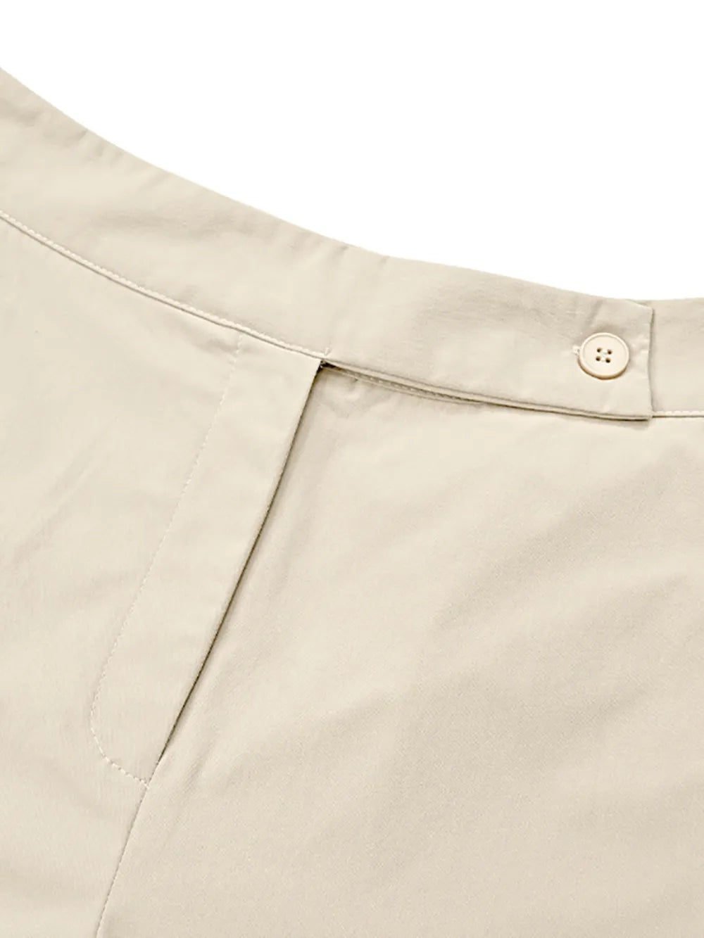 High Waist Wide Leg Pants in Beige