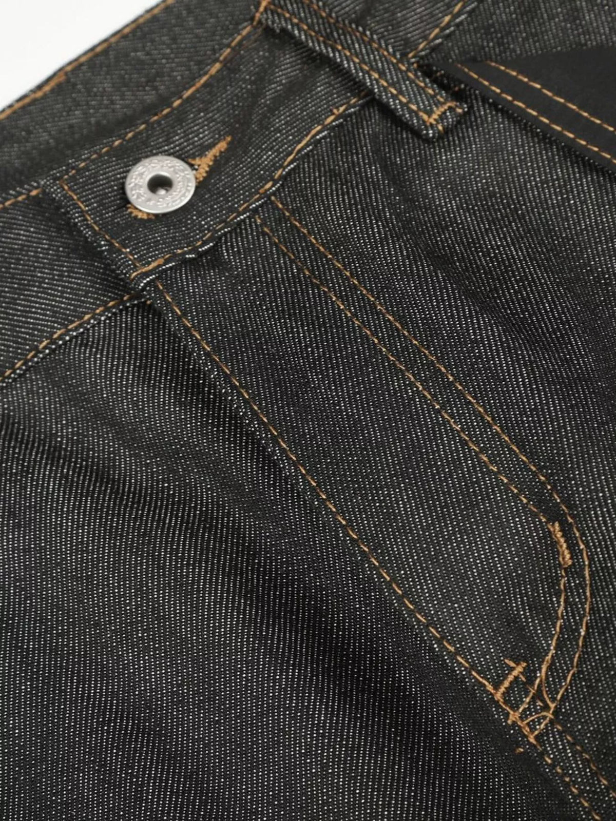 High-Waisted Washed Wide-Leg Jeans in Black by TrendMaster
