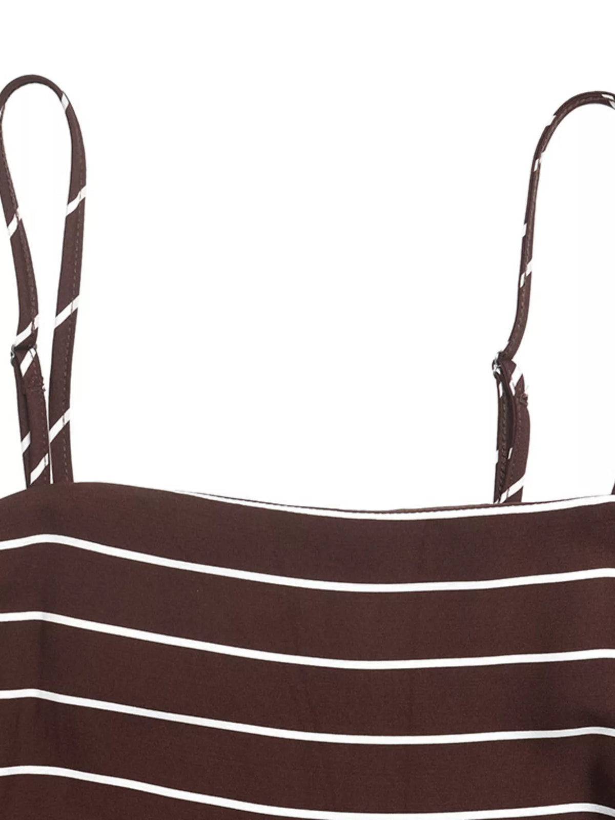 Striped Spaghetti Strap Maxi Dress with Cutout