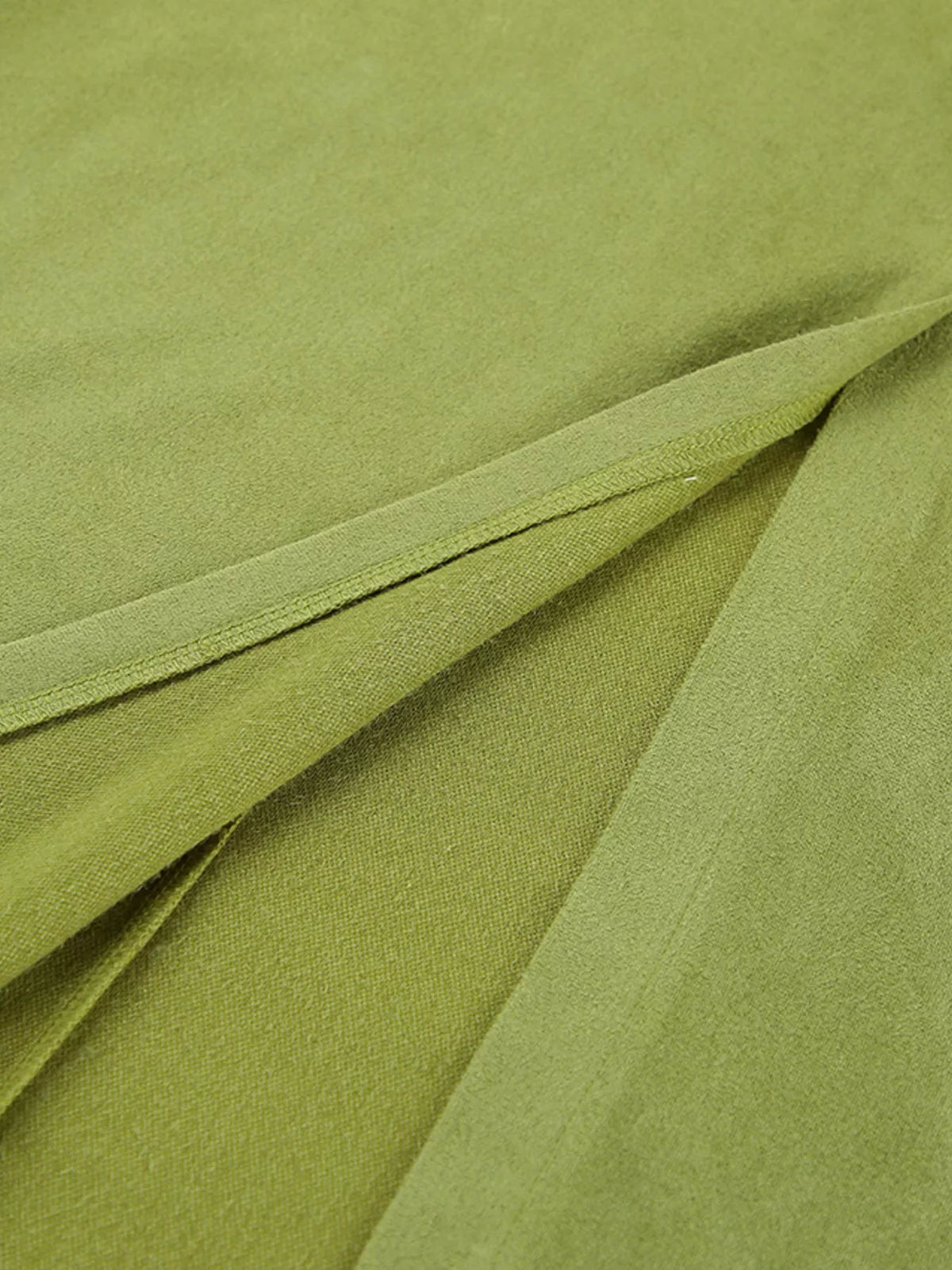 Slit Midi Skirt in Matcha Green