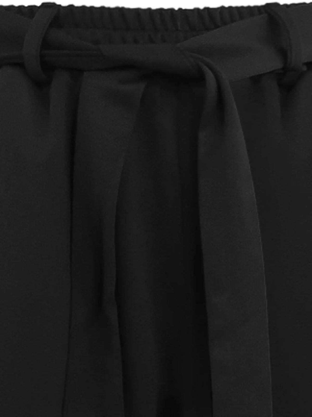 Tied High Waist Shorts in Black