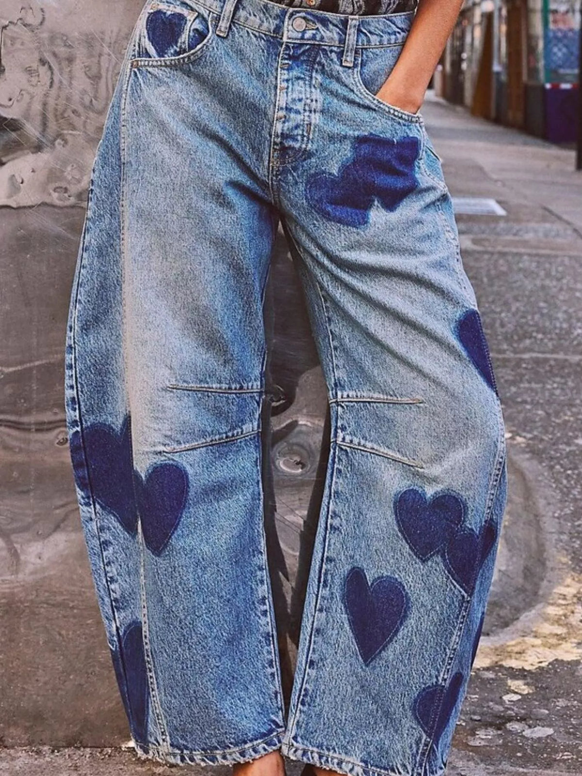 Mid-Rise Wide Leg Jeans