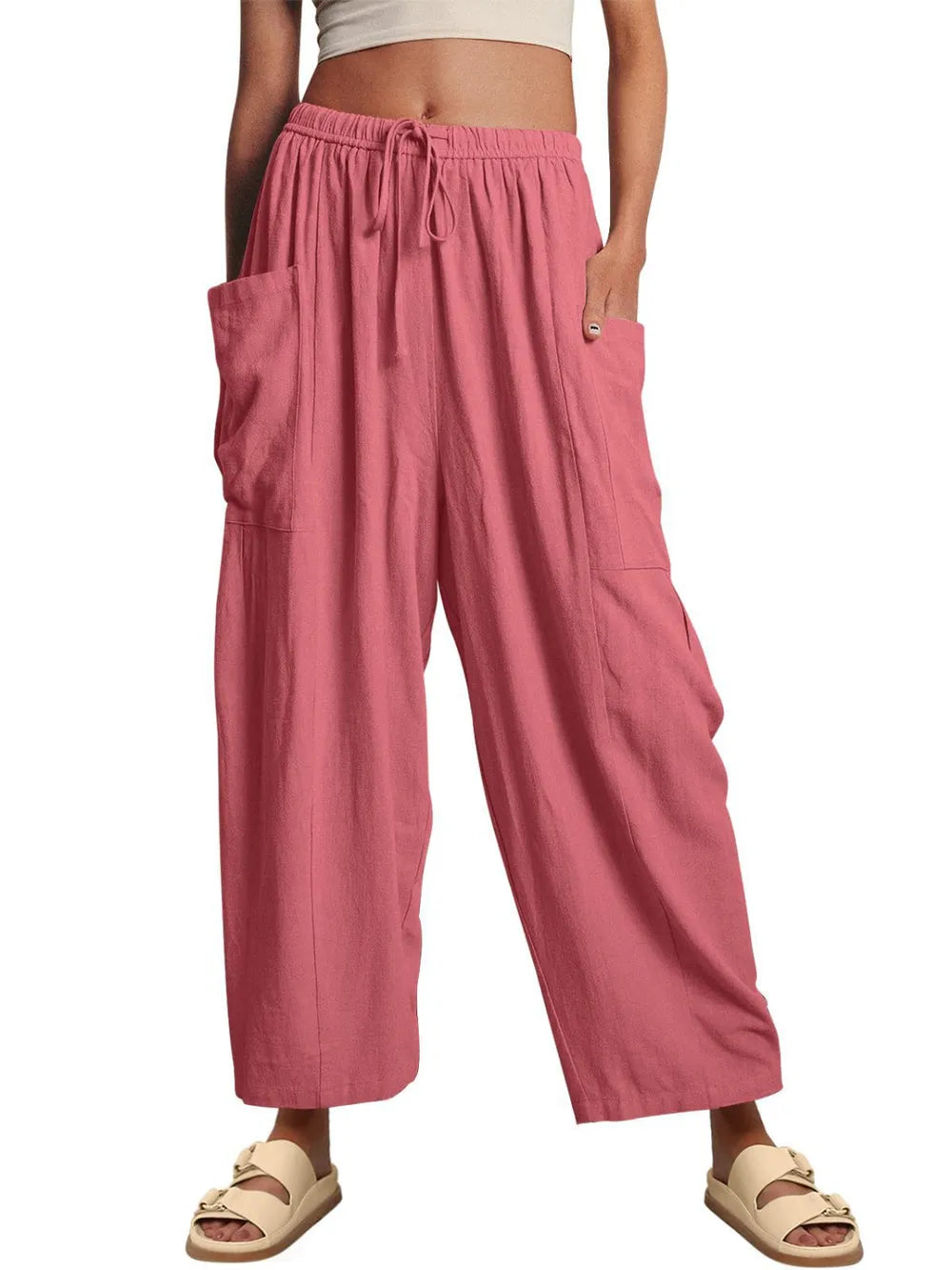 Wide Leg Pants with Pockets