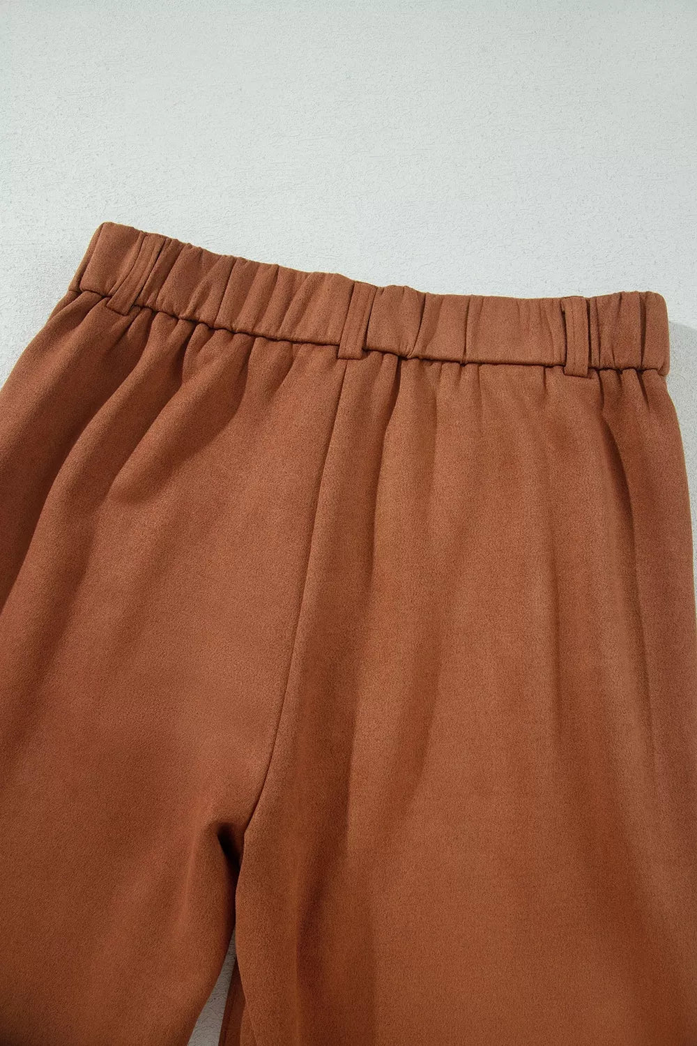Scalloped Pocket Pants in Caramel