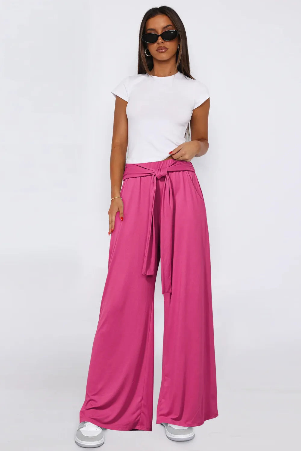 Tied Wide Leg Pants