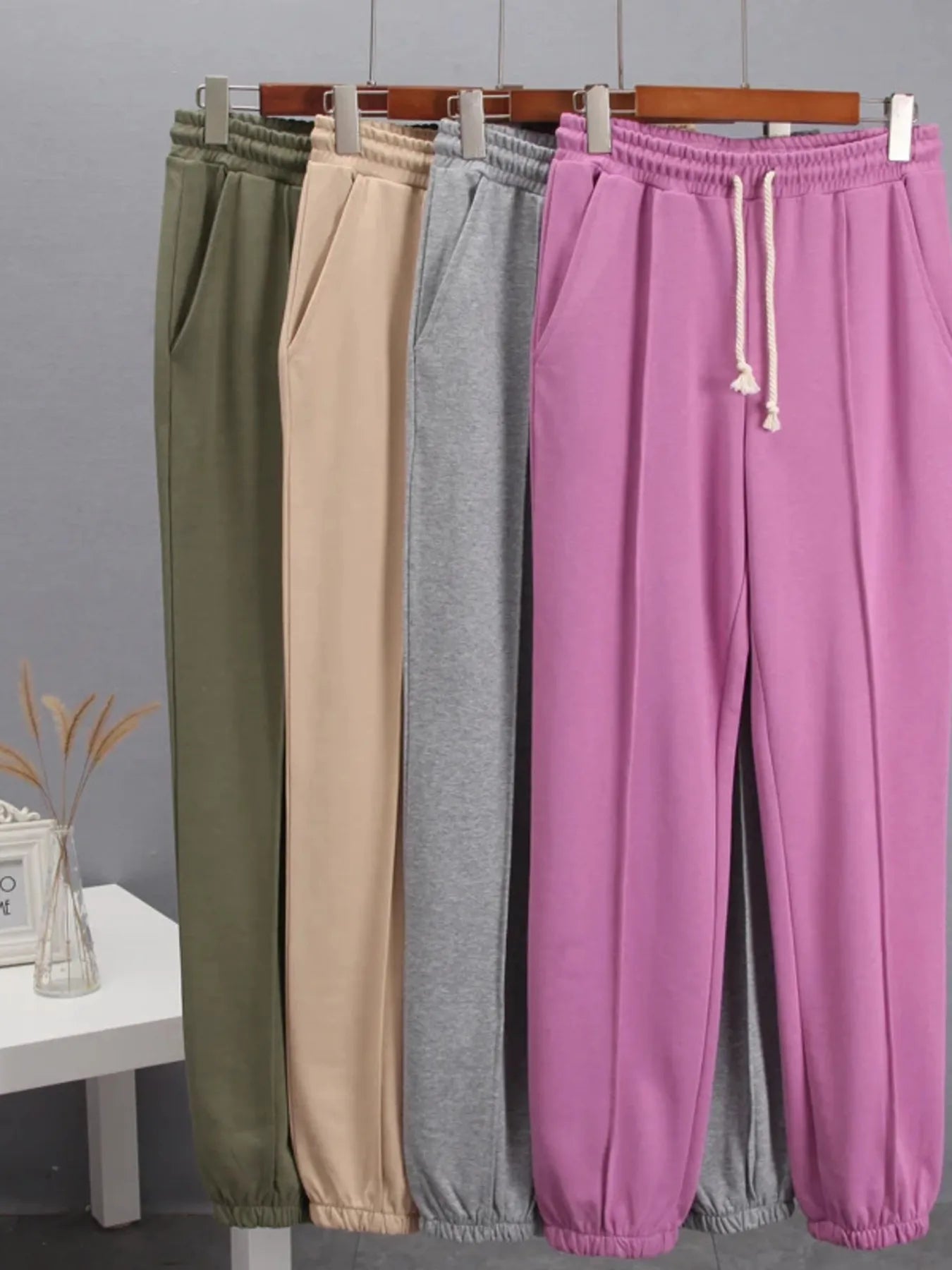 Drawstring Jogger Pants with Pockets