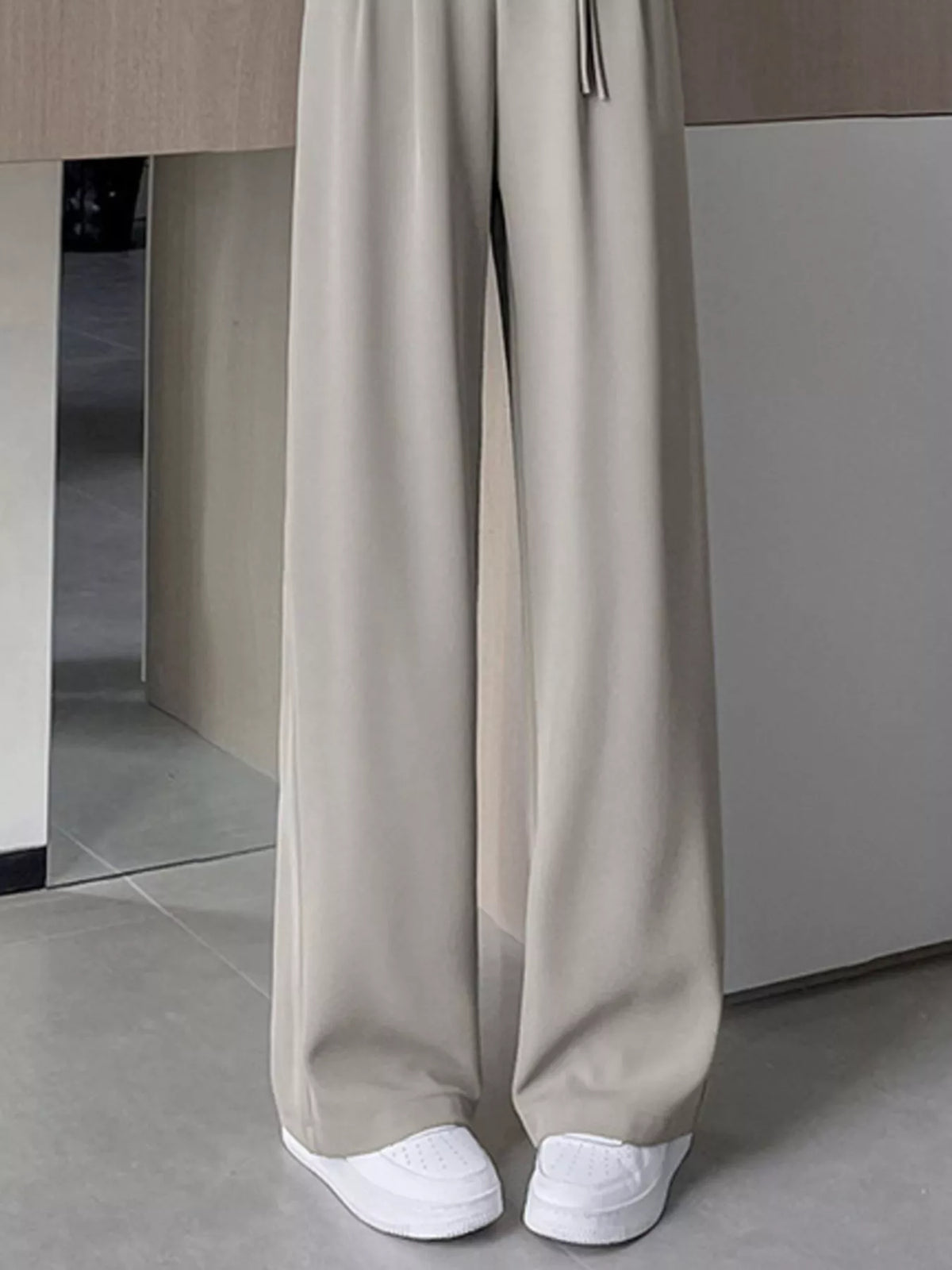 Pocketed High-Waisted Wide-Leg Pants