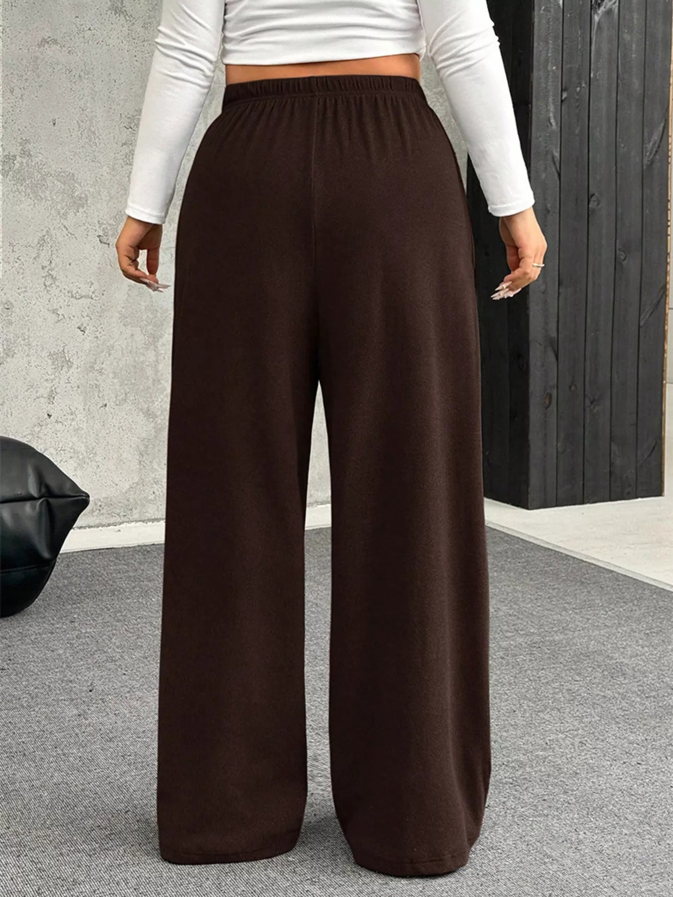 Drawstring Wide Leg Pants