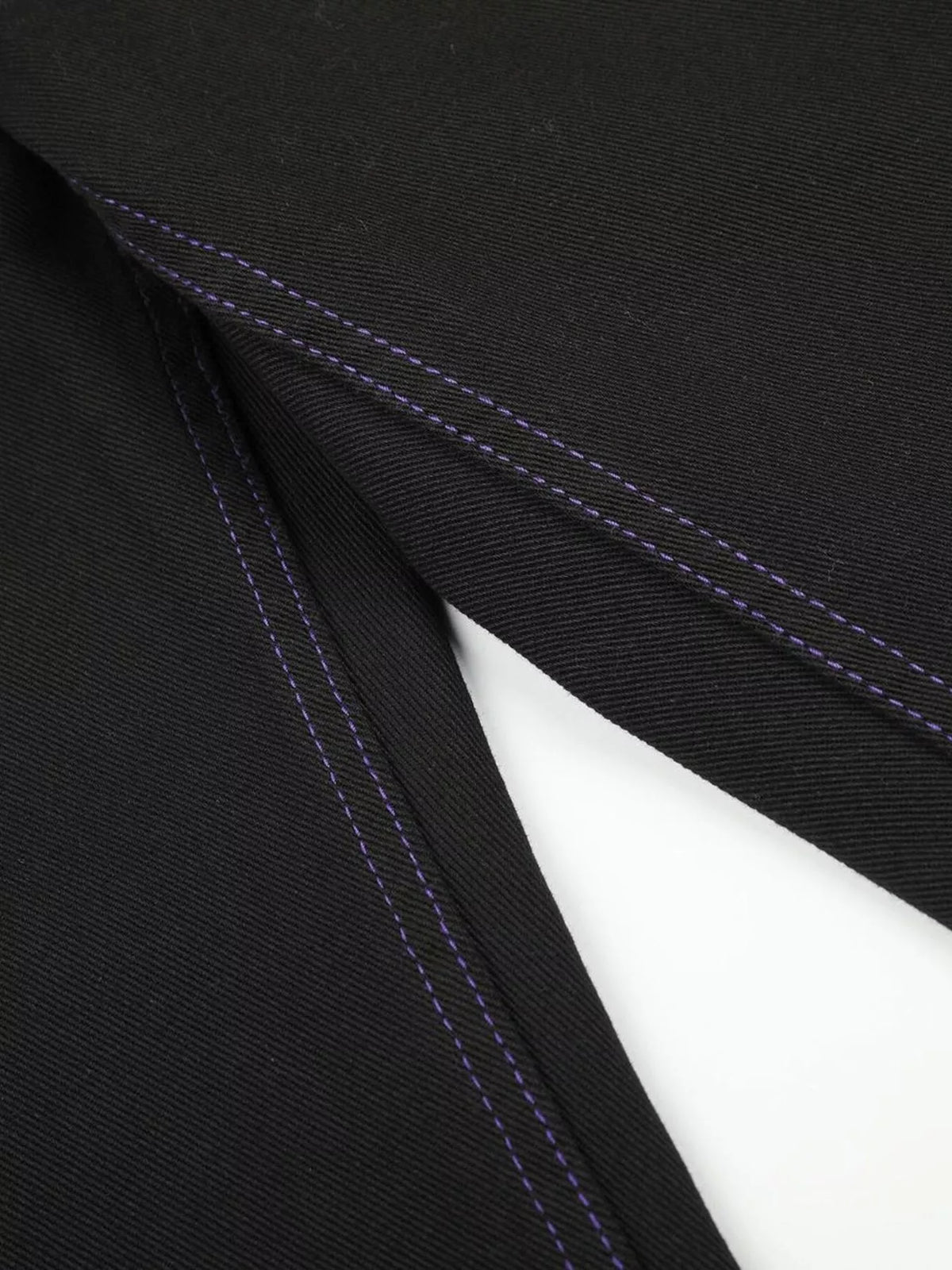 High-Waisted Wide-Leg Jeans with Argyle Accents in Black by TrendMaster
