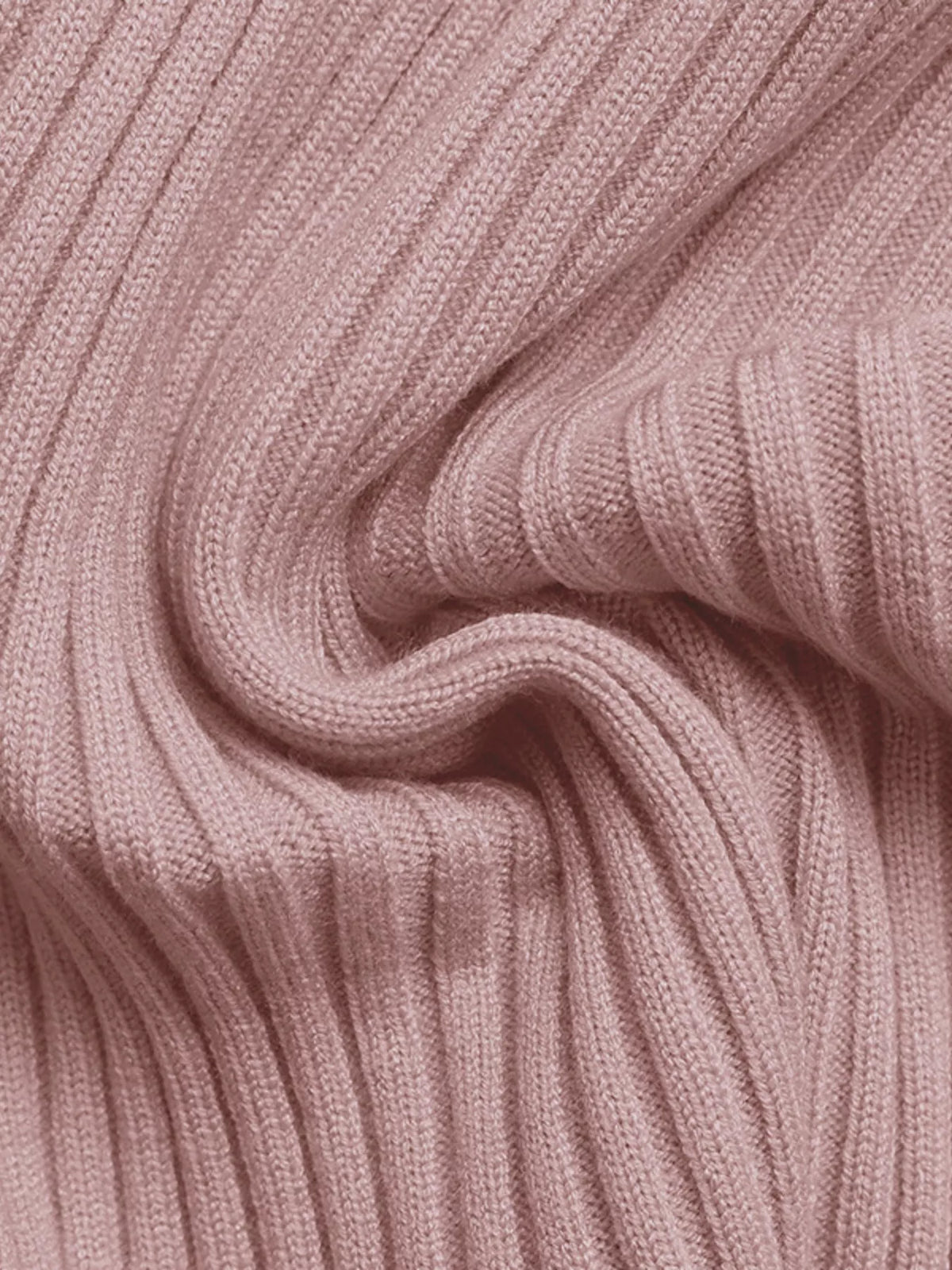 Square Neck Bodycon Sweater Dress in Pink