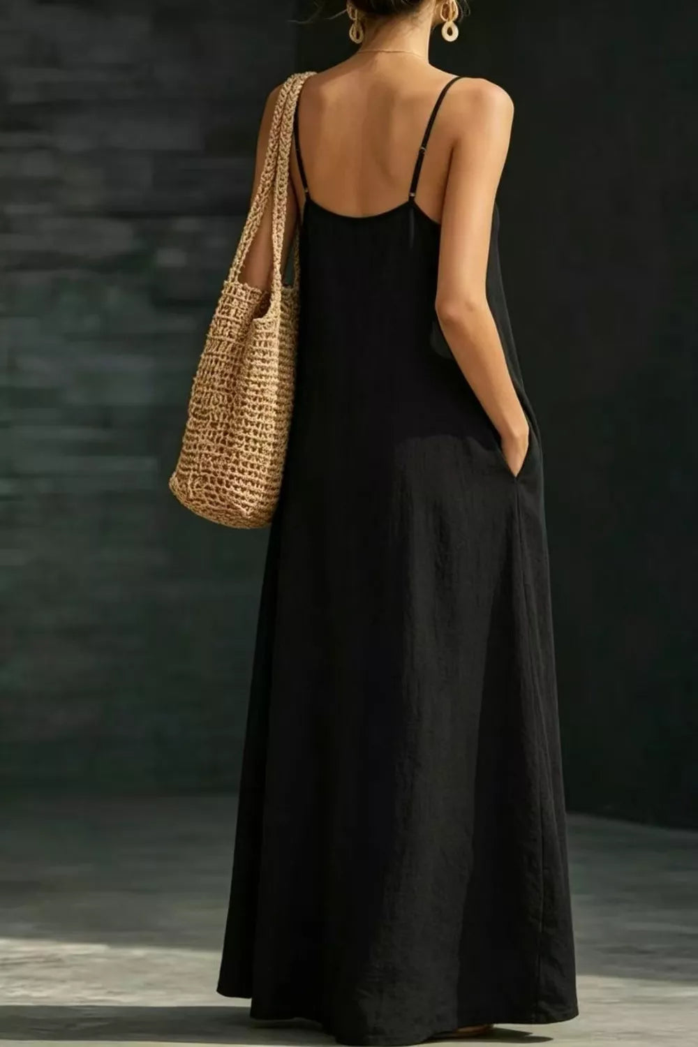 Sleeveless Pocketed Maxi Dress