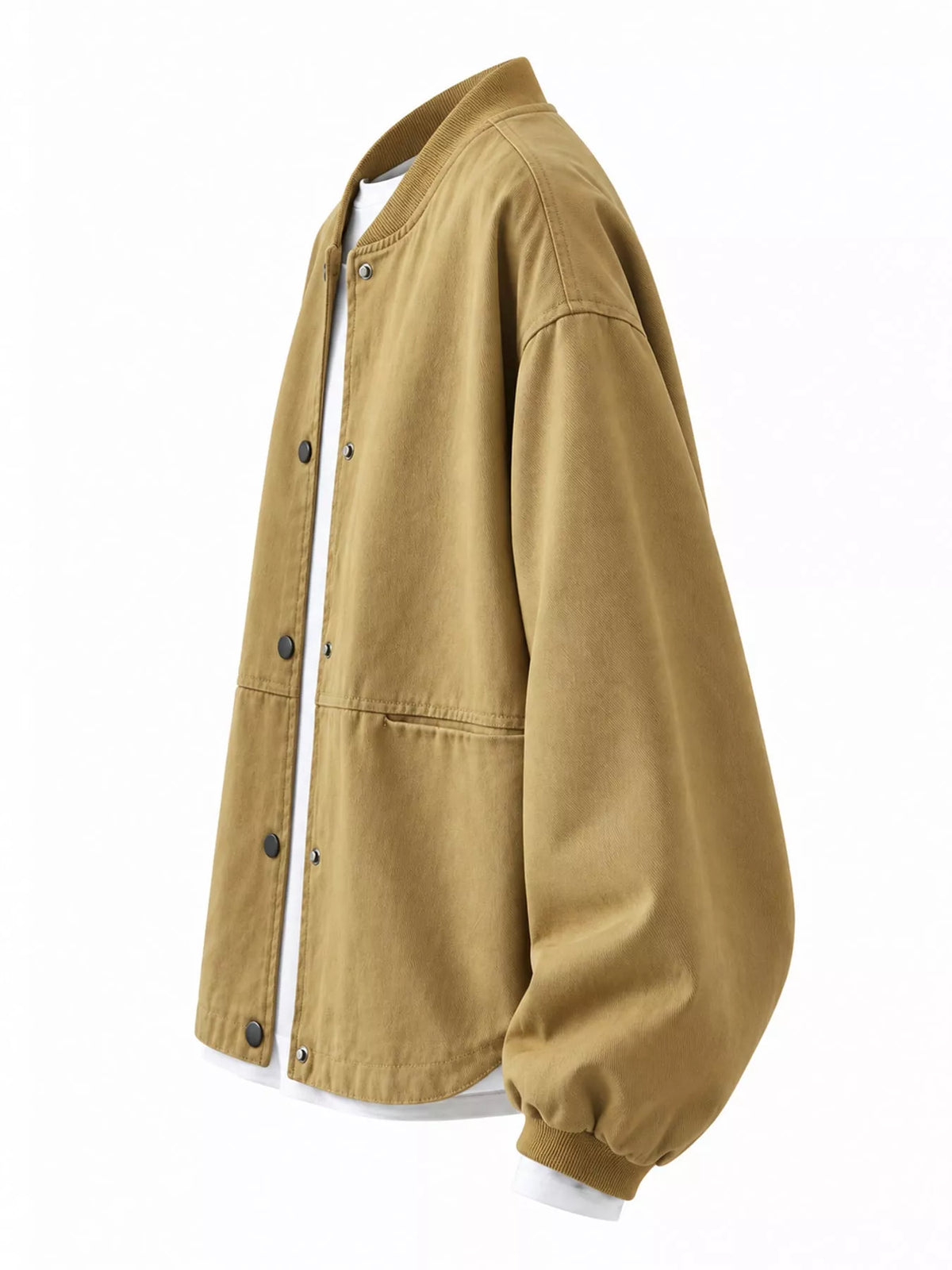 Snap-Front Dropped Shoulder Jacket