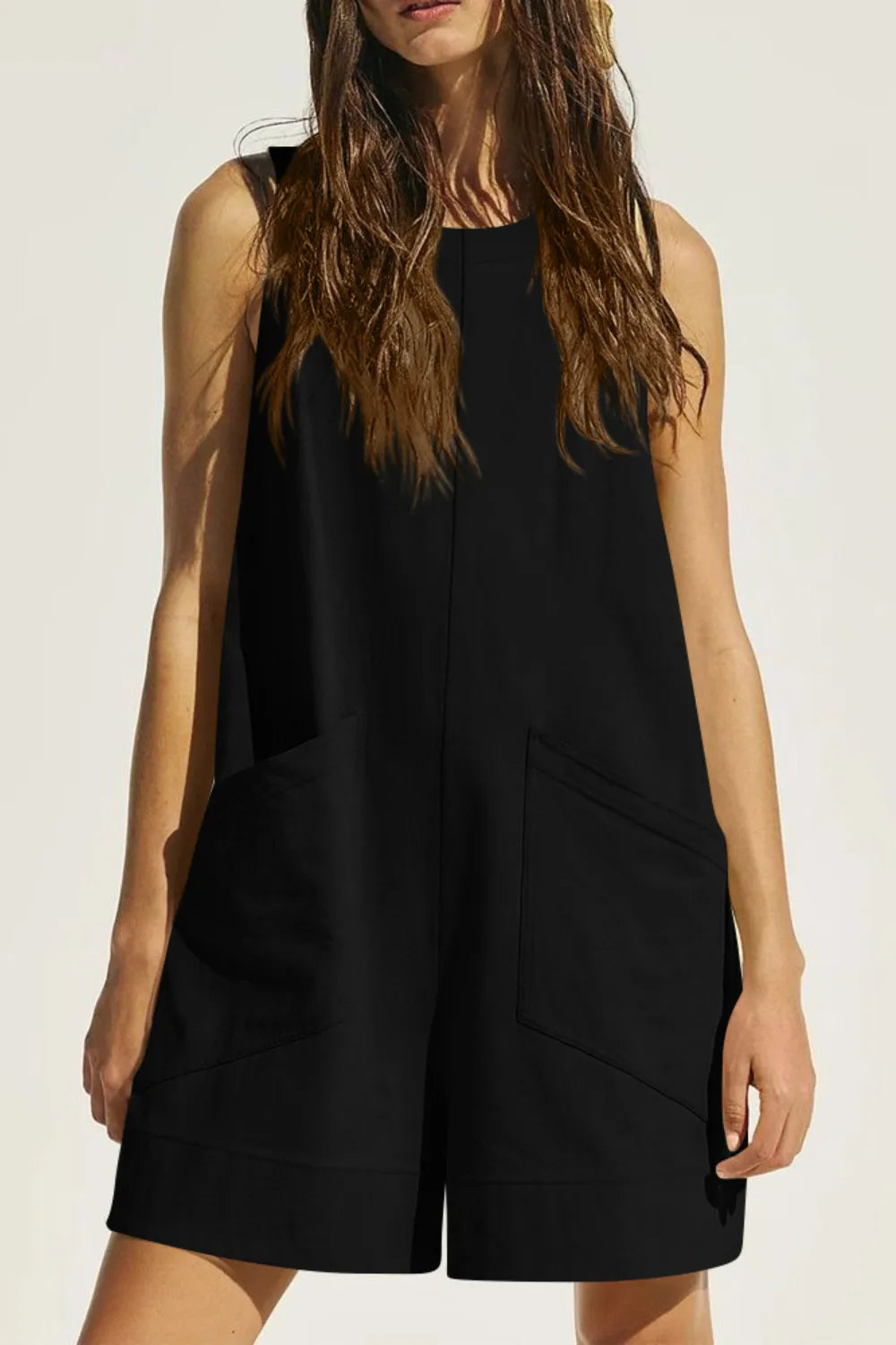 Round Neck Sleeveless Romper