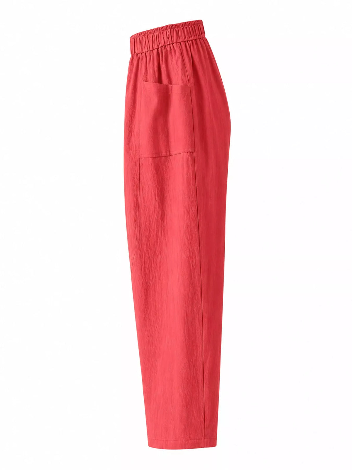 High-Waisted Elastic-Waist Harem Pants