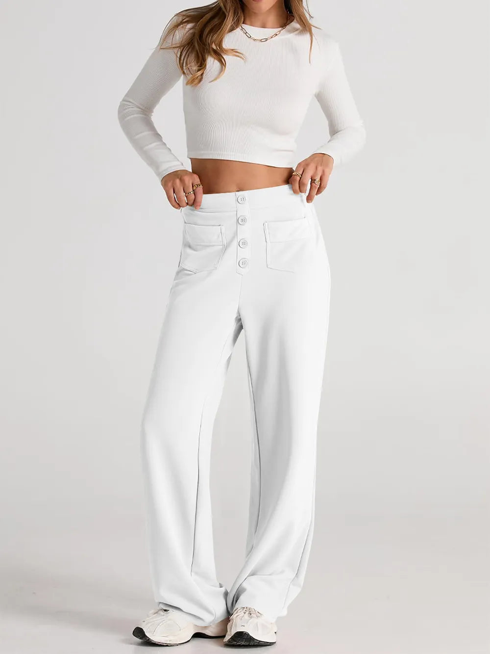 High-Rise Wide-Leg Pants by K&L
