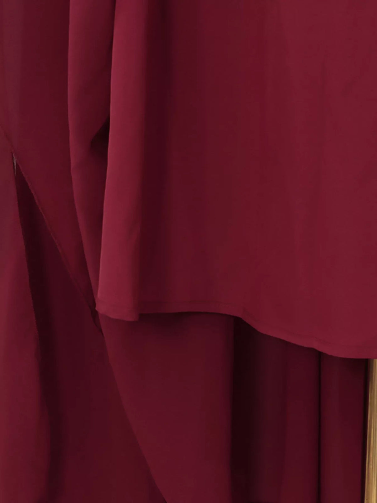Ruched Halter Neck Cape Maxi Dress in Red