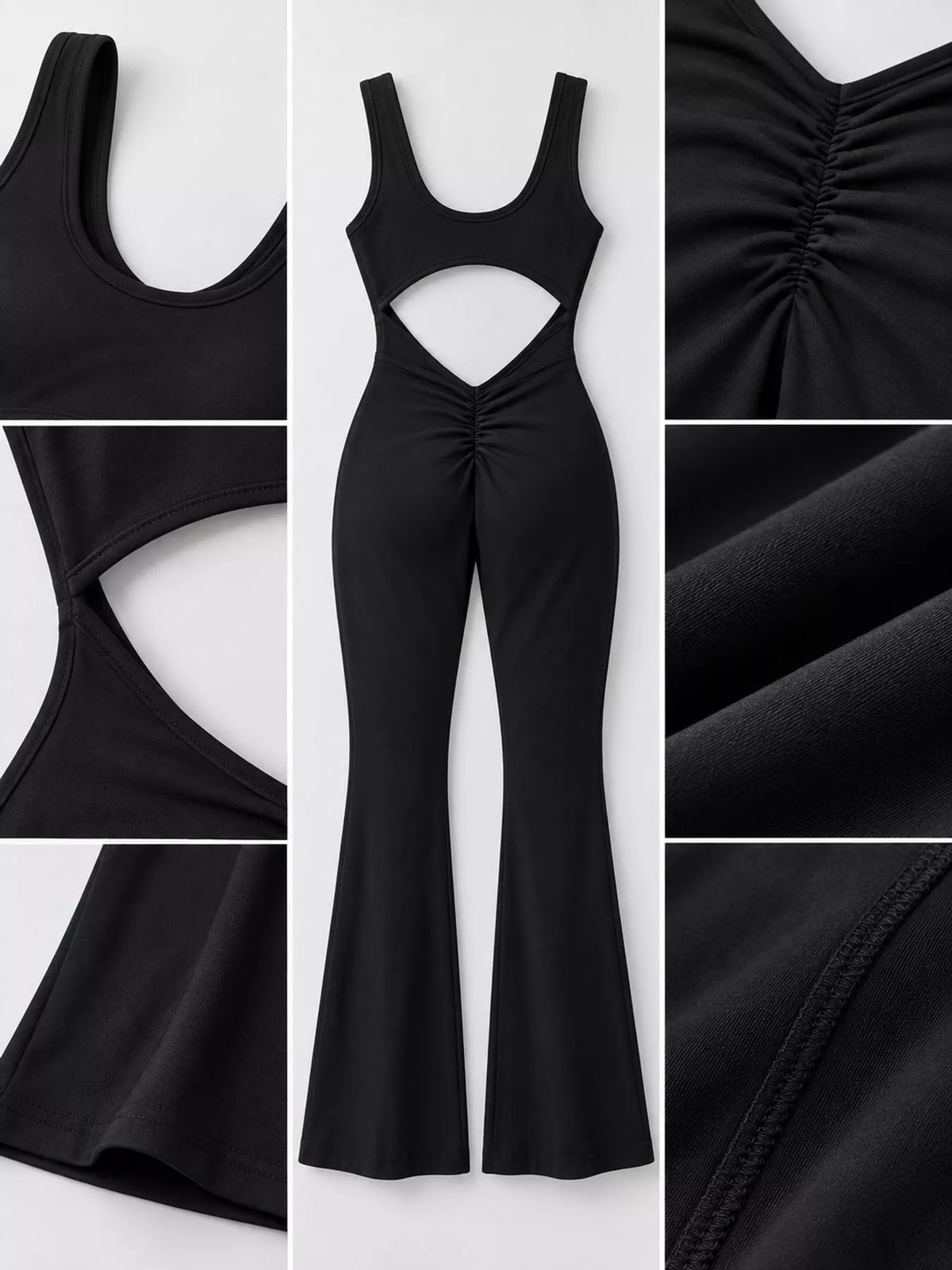 Seamless Flared Leg Active Jumpsuit