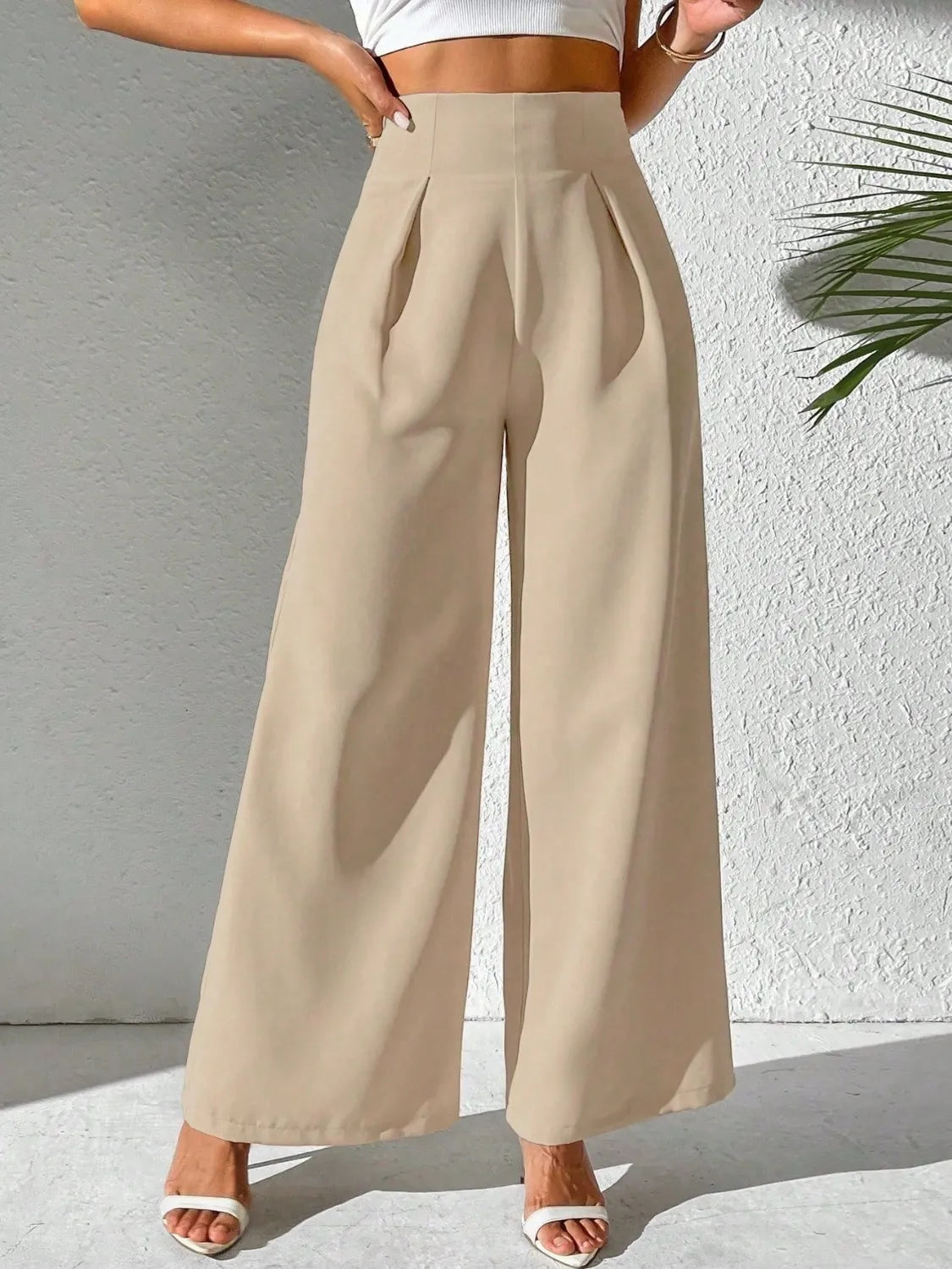 Wide-Leg High-Waist Pants