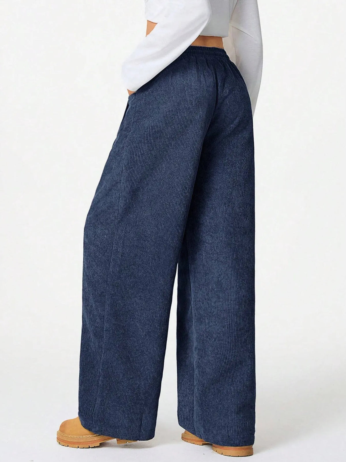 Relaxed Wide Leg Drawstring Pants