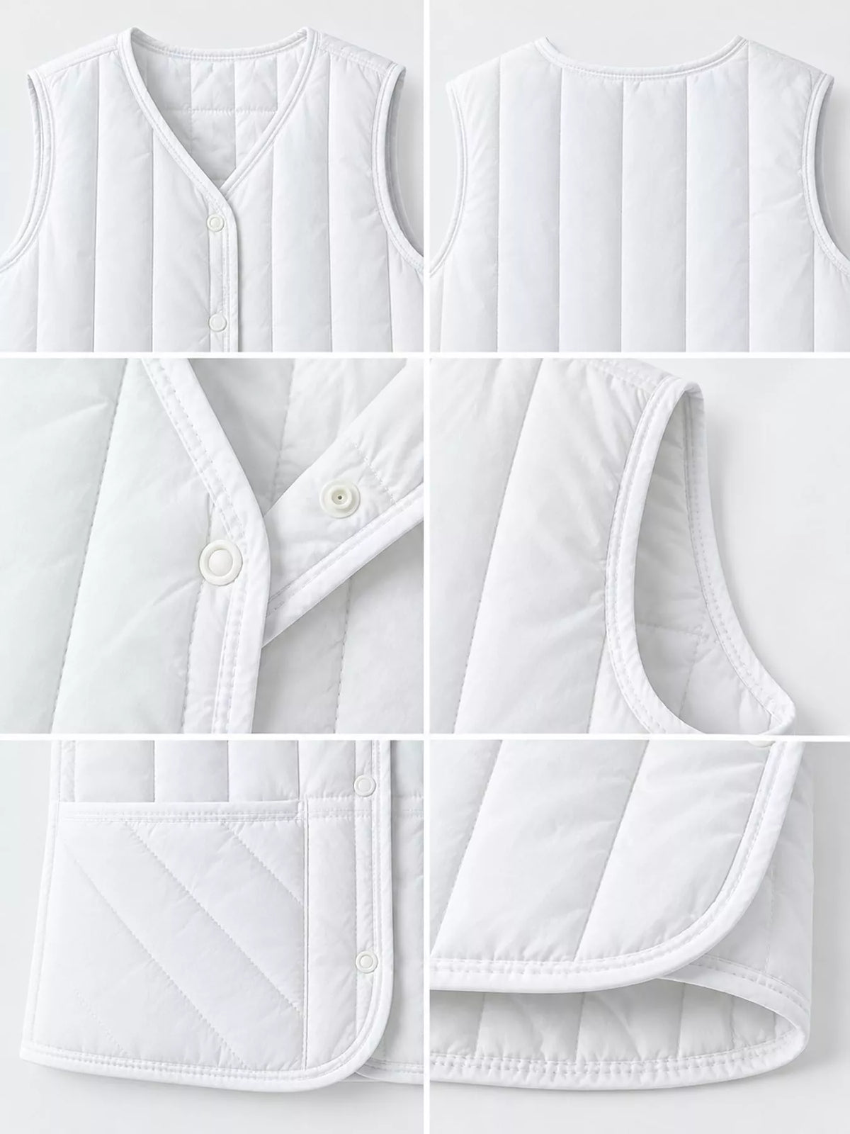 Quilted Button-Up Vest Coat