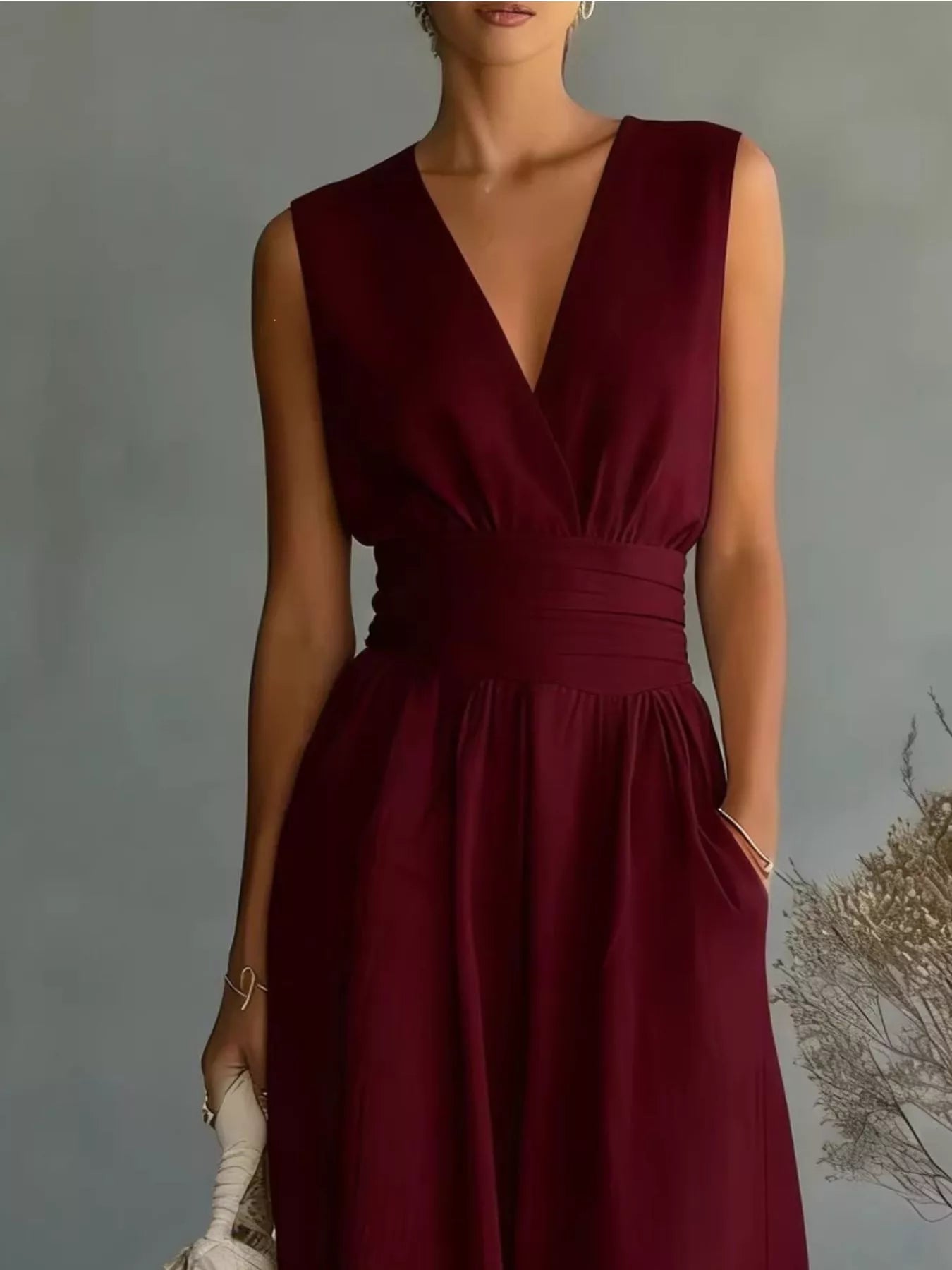 Sleeveless Wide-Leg Jumpsuit
