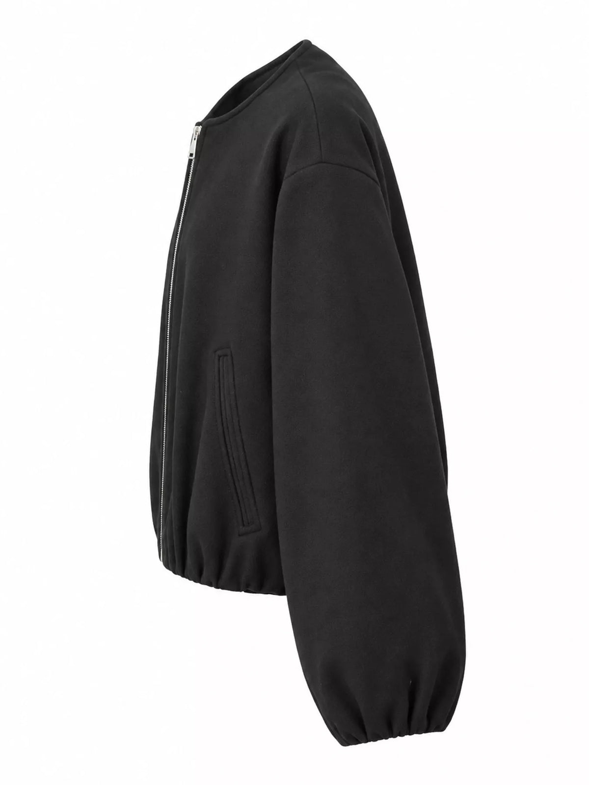 Fleece Zip-Up Cropped Jacket