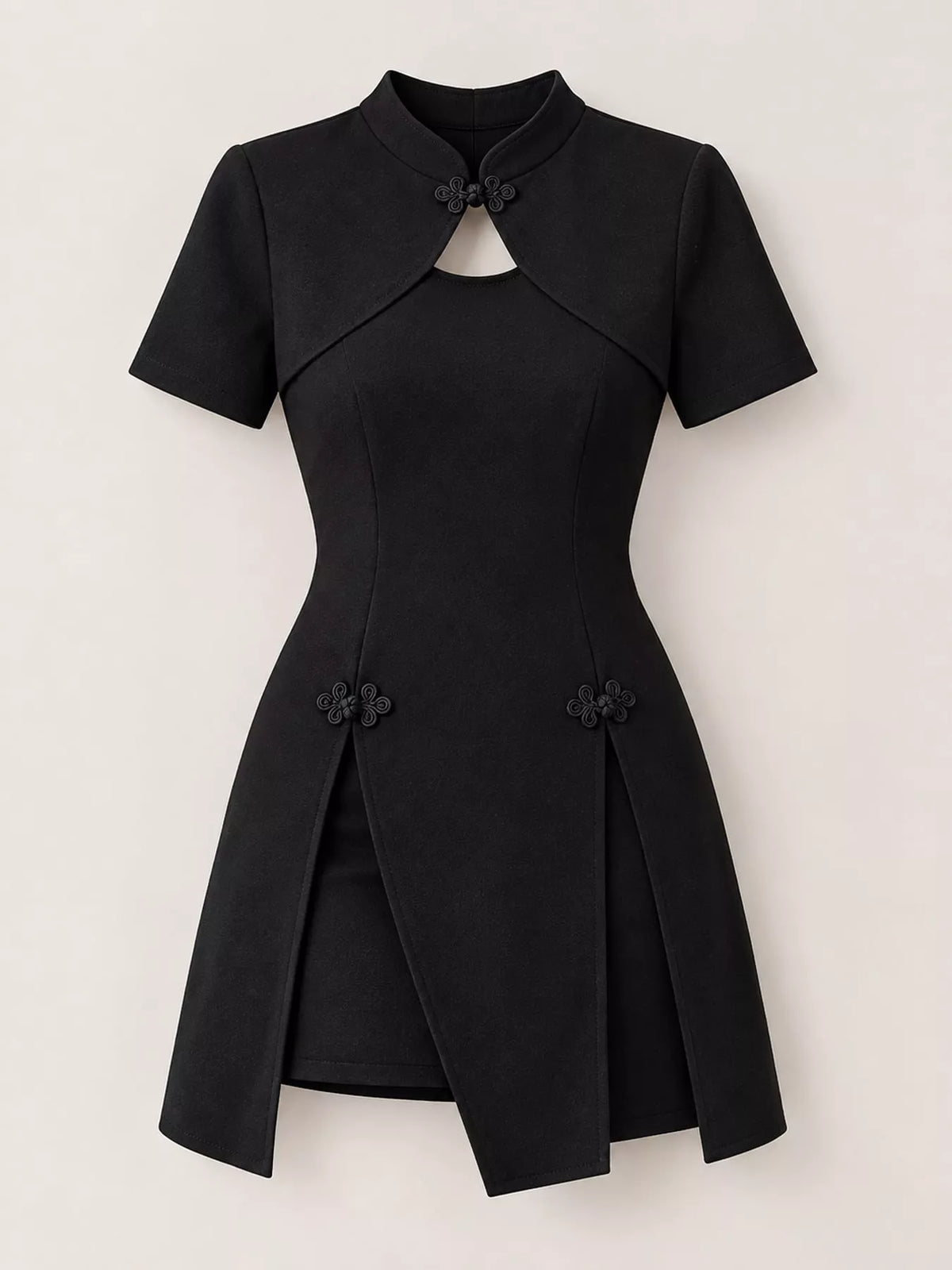 Cutout Mini Dress in Black
