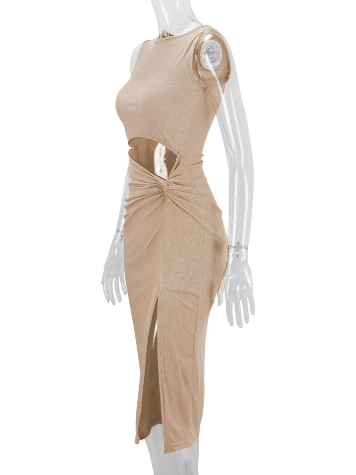 Cutout Ruched Bodycon Dress