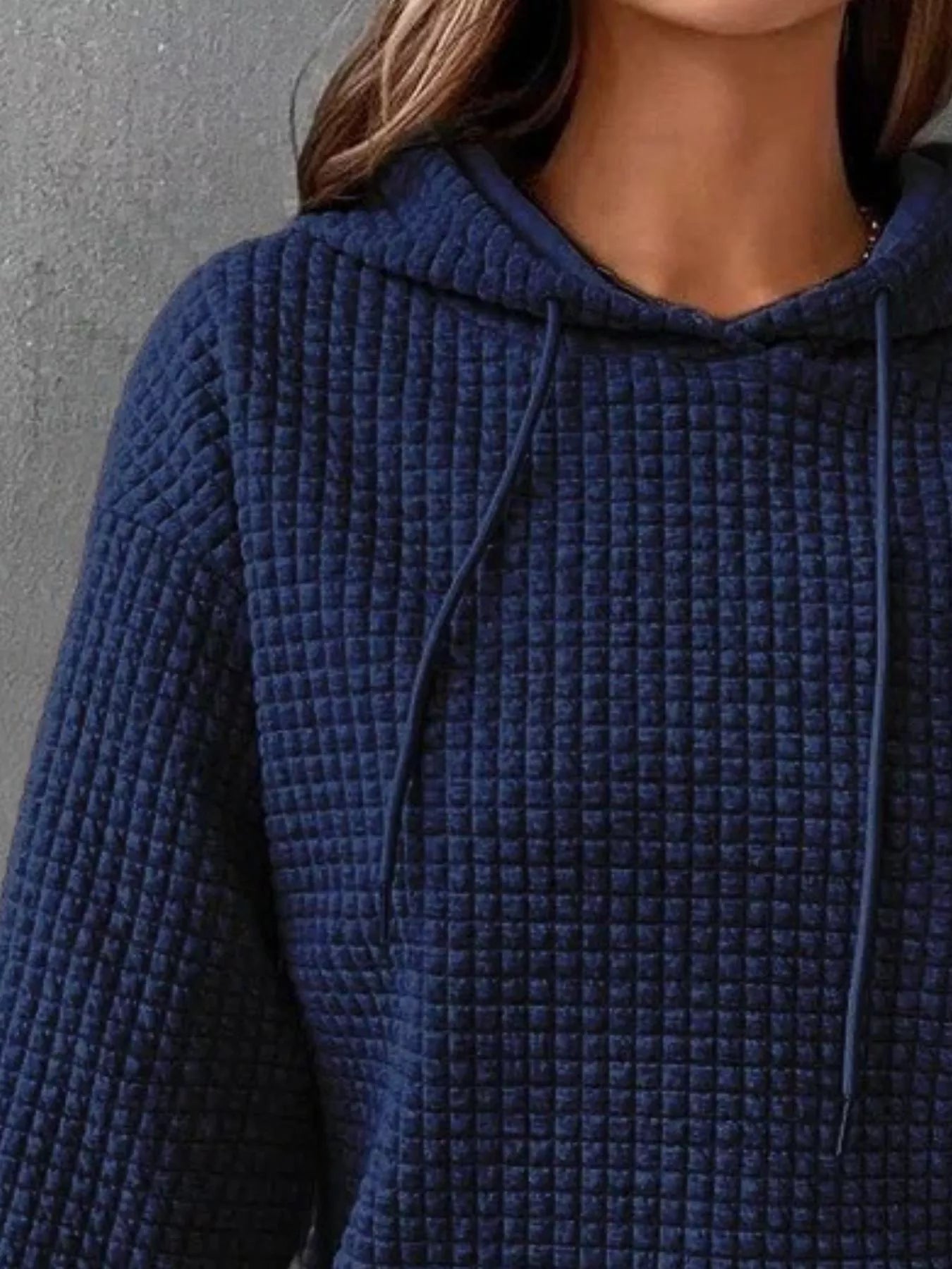 Textured Kangaroo Pocket Hoodie