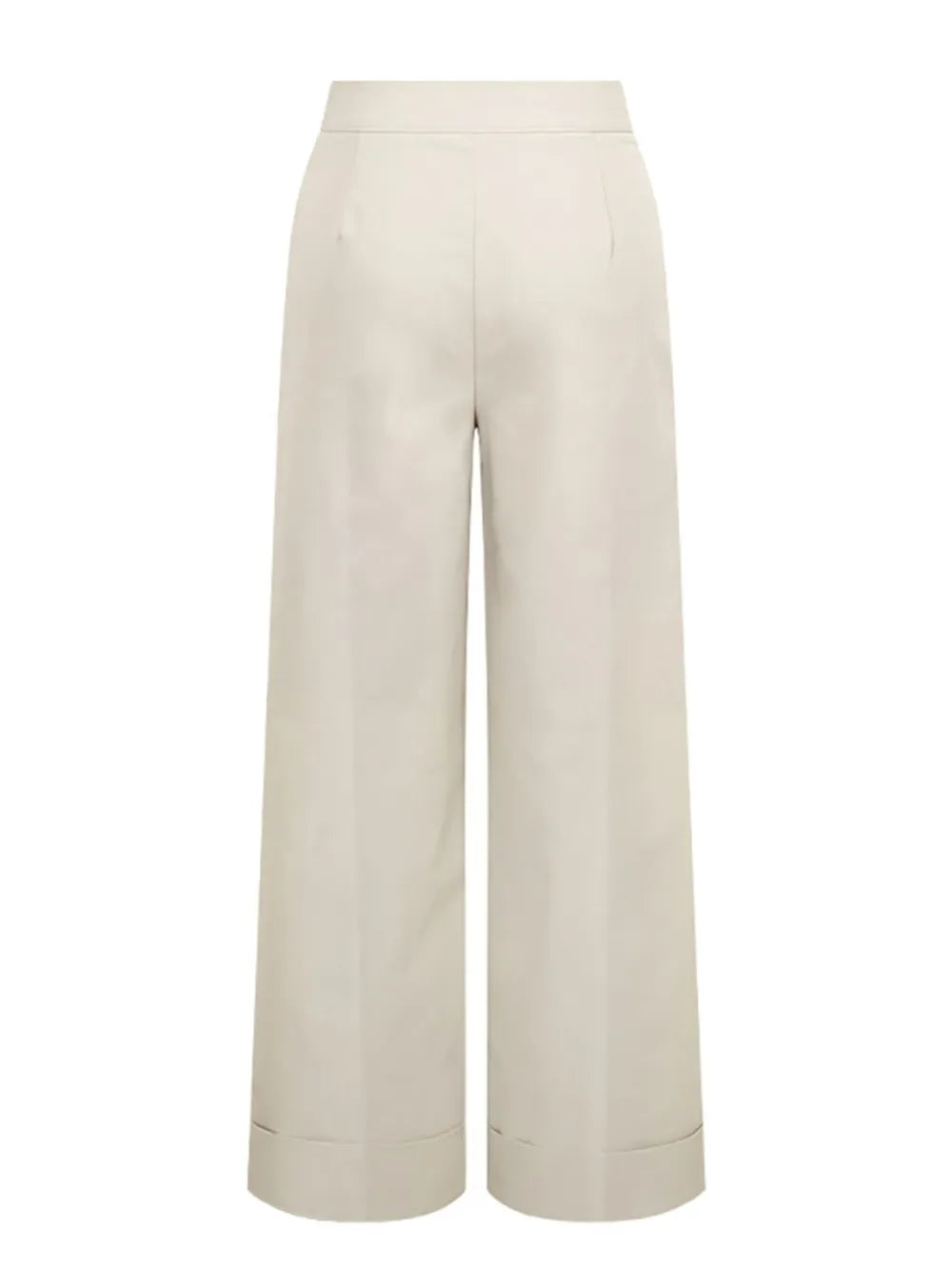 High Waist Wide Leg Pants in Beige