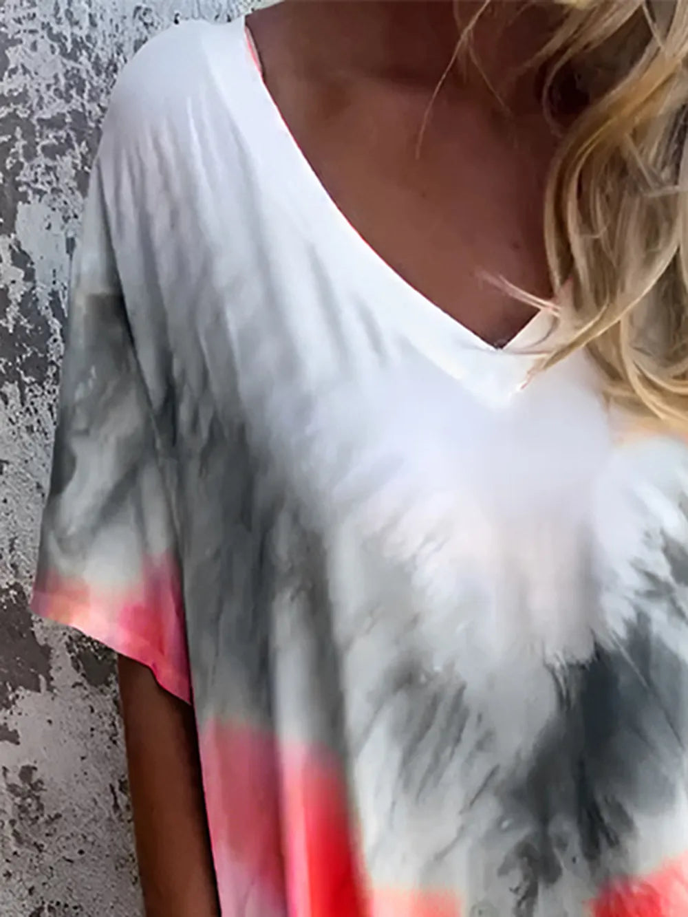 Full Size Tie-Dye Short Sleeve Dress