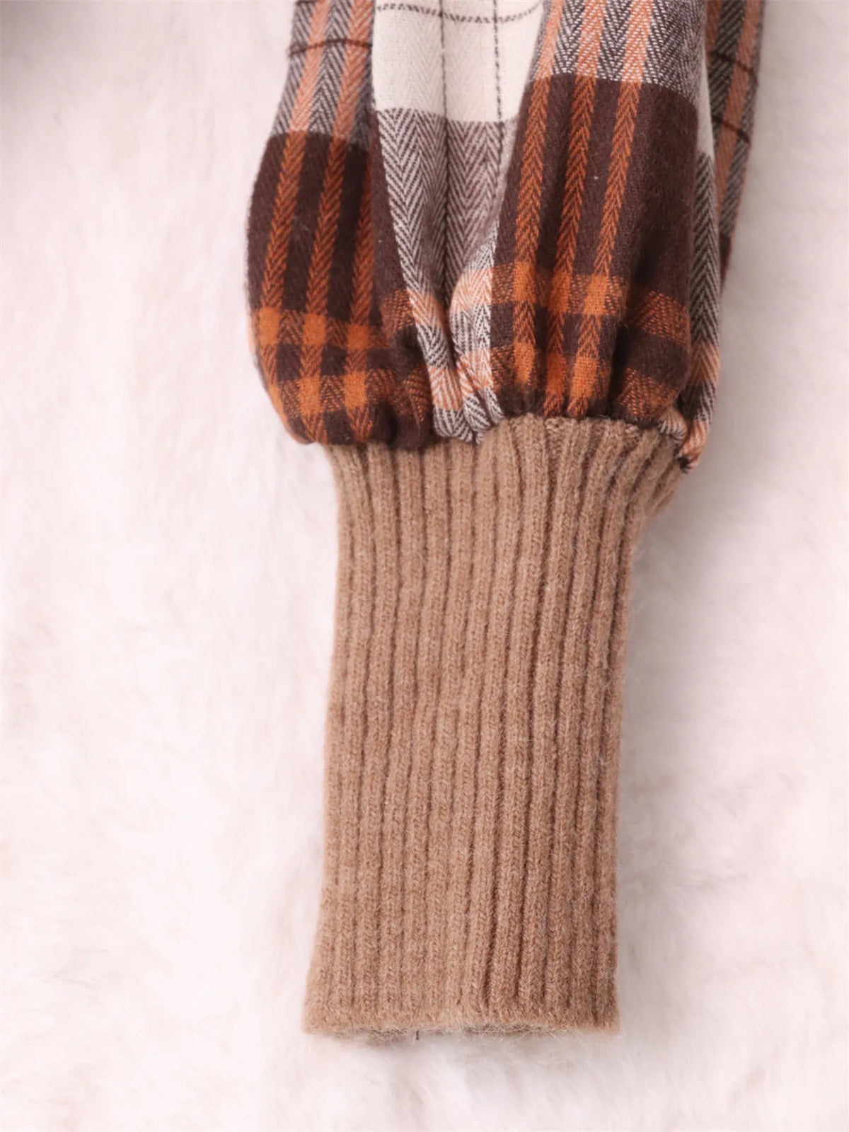 Plaid Long Sleeve Belted Sweater Dress