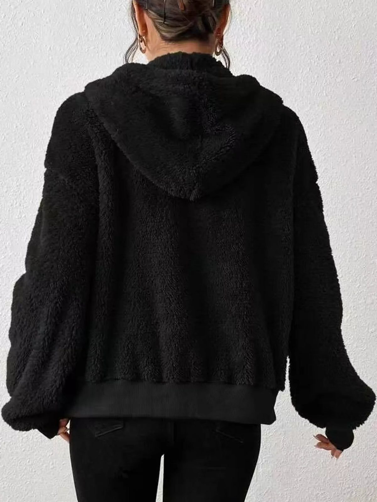 Fleece Zip-Up Hooded Jacket