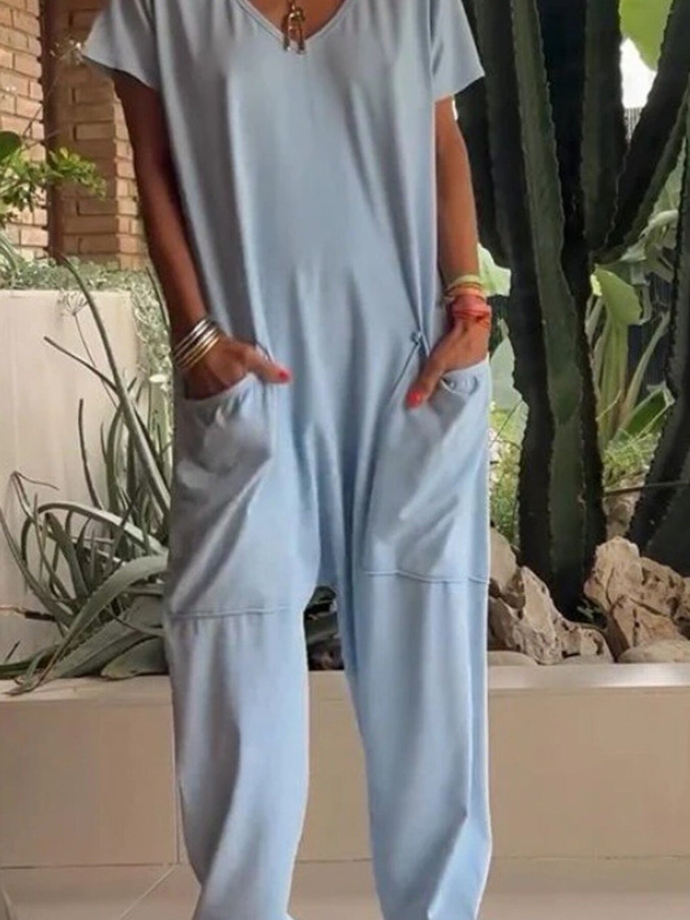 Loose Fit Wide Leg Jumpsuit