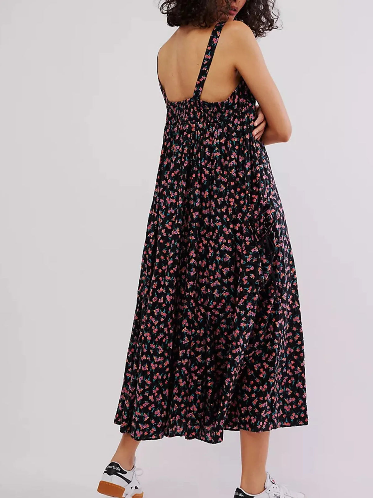 Floral Square-Neck Summer Dress